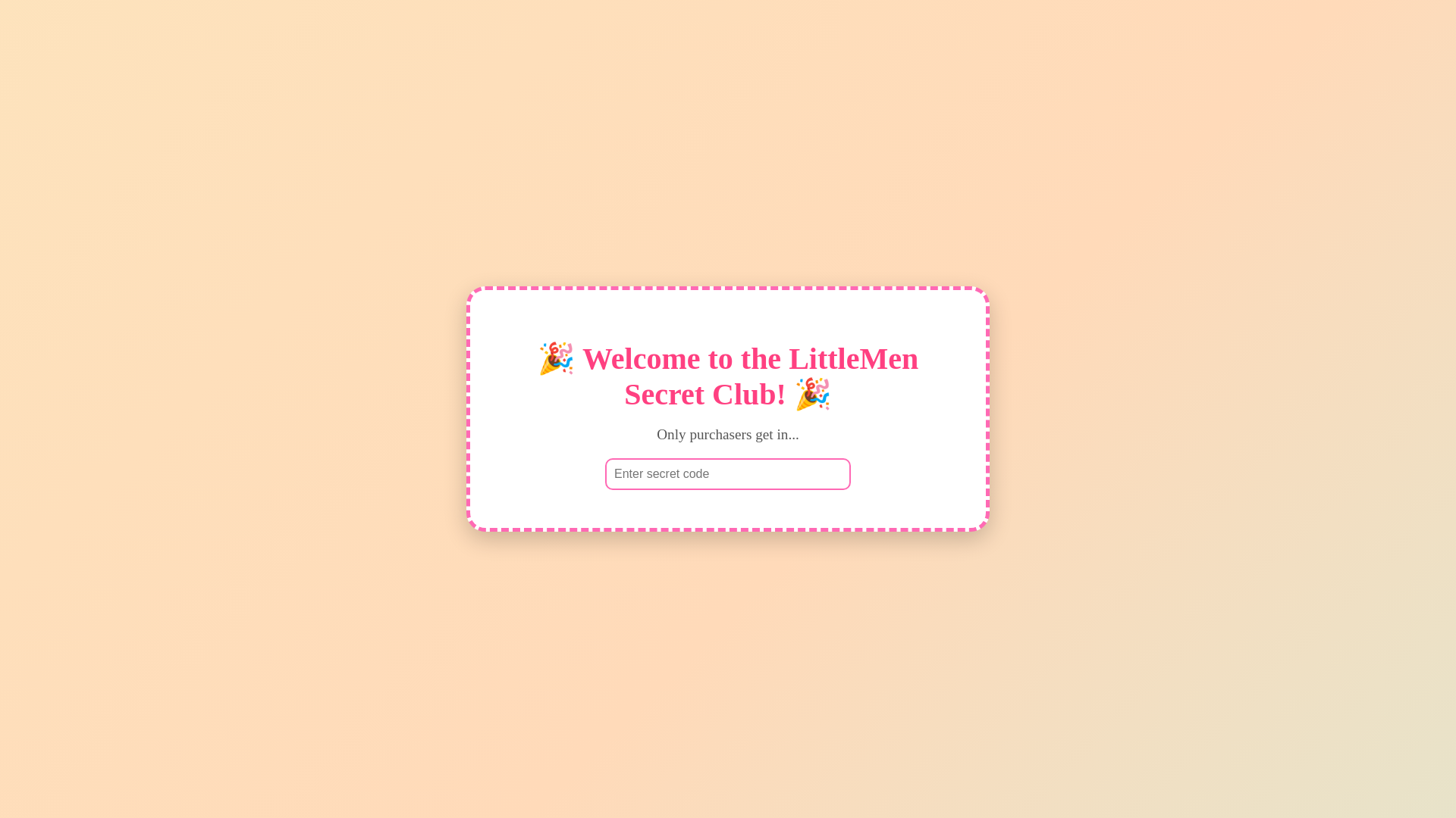 website screenshot of https://littlemen.club/