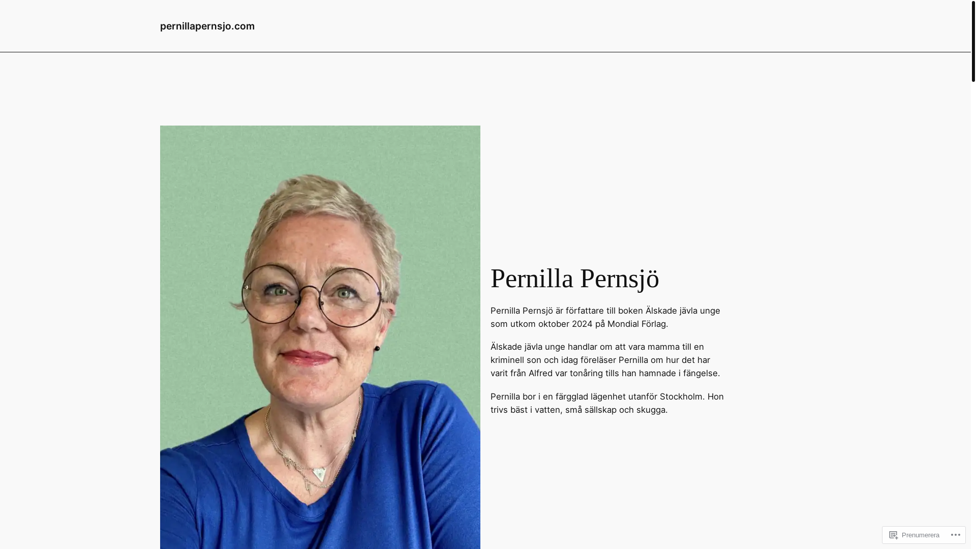 website screenshot of https://pernillapernsjo.com/