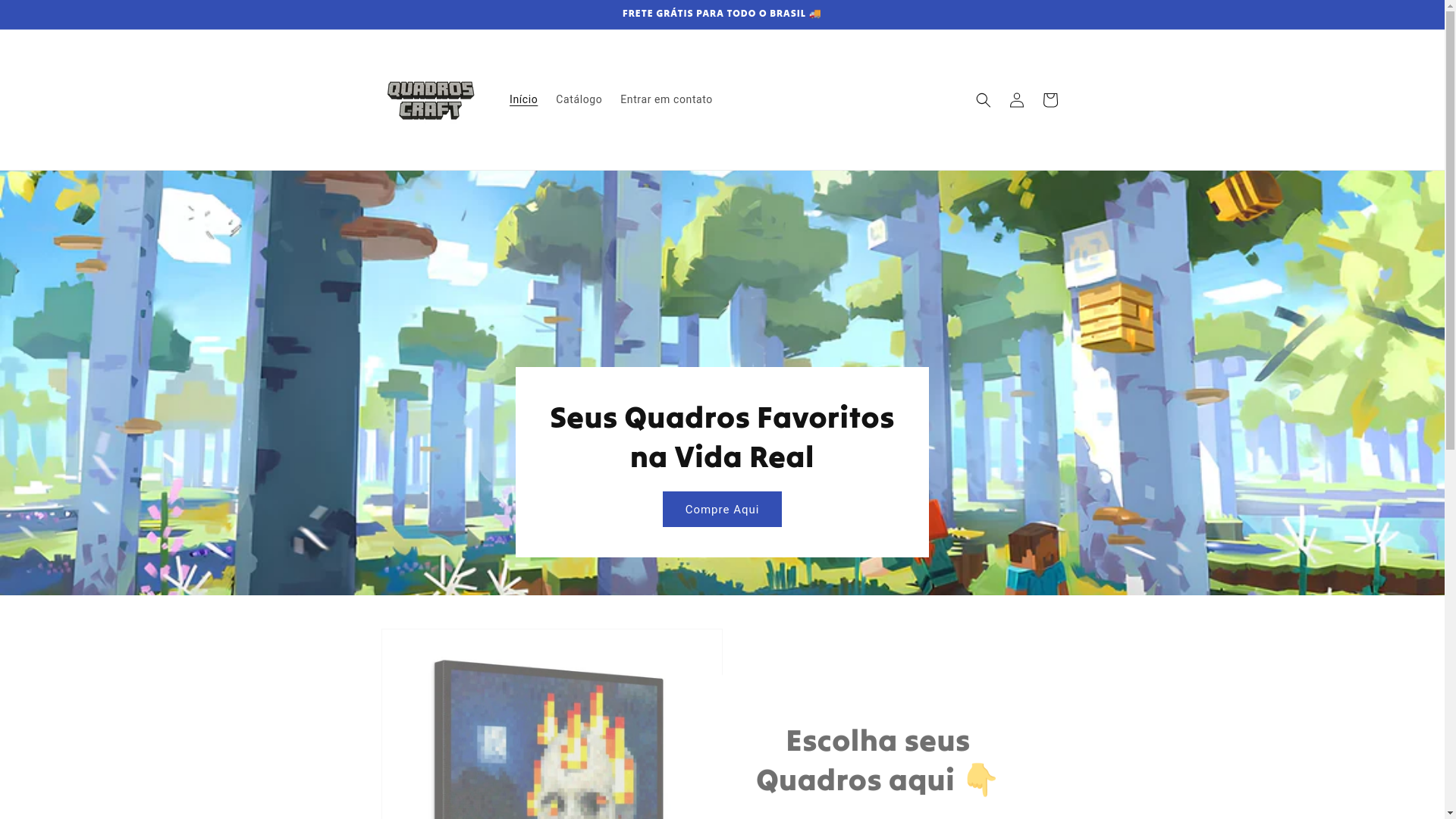 website screenshot of https://quadroscraft.com.br/