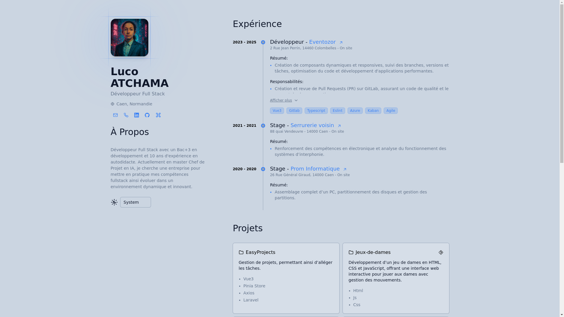 website screenshot of https://cv-dho.pages.dev/