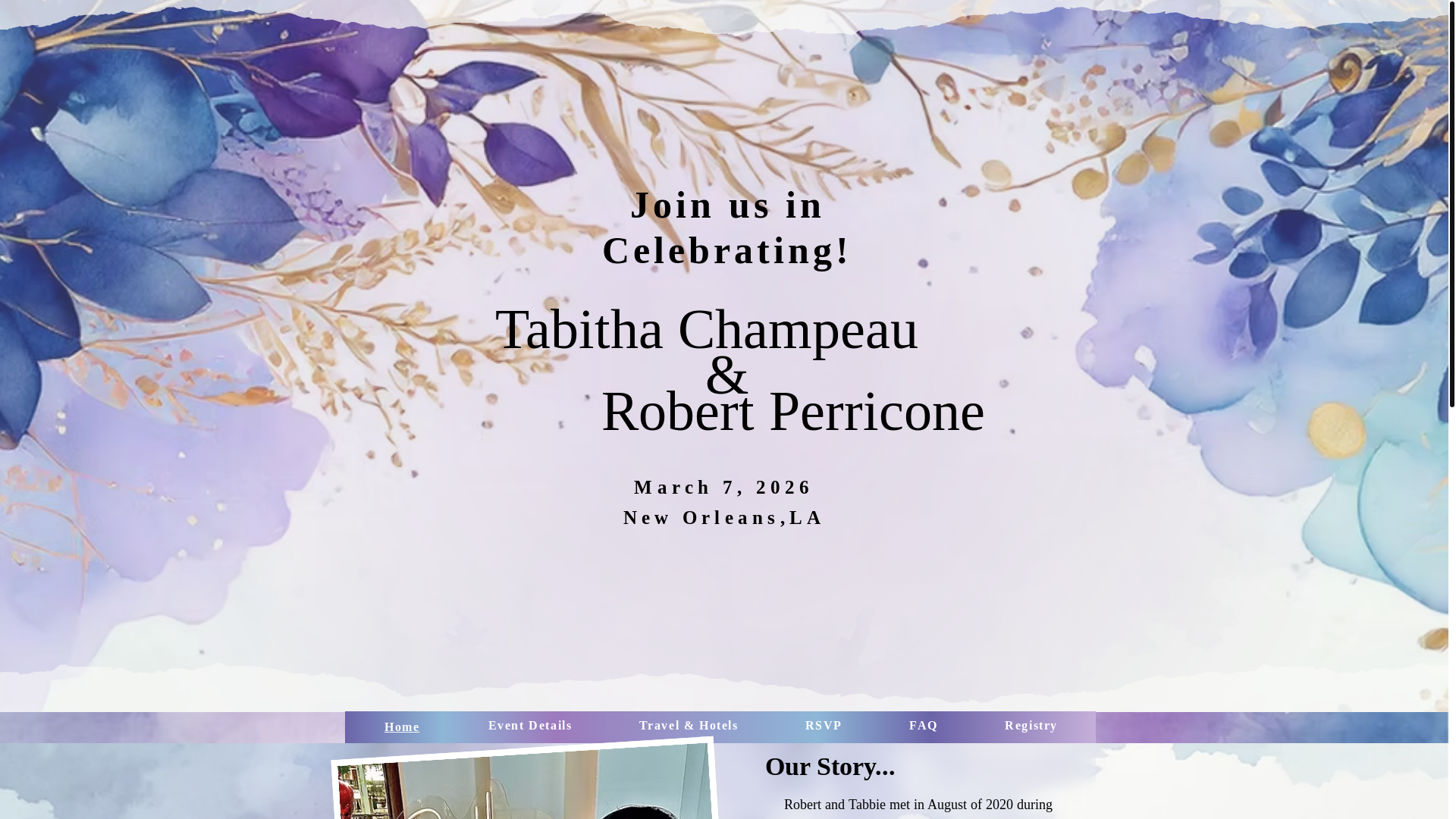 website screenshot of https://ruetabithaetrobert.com/