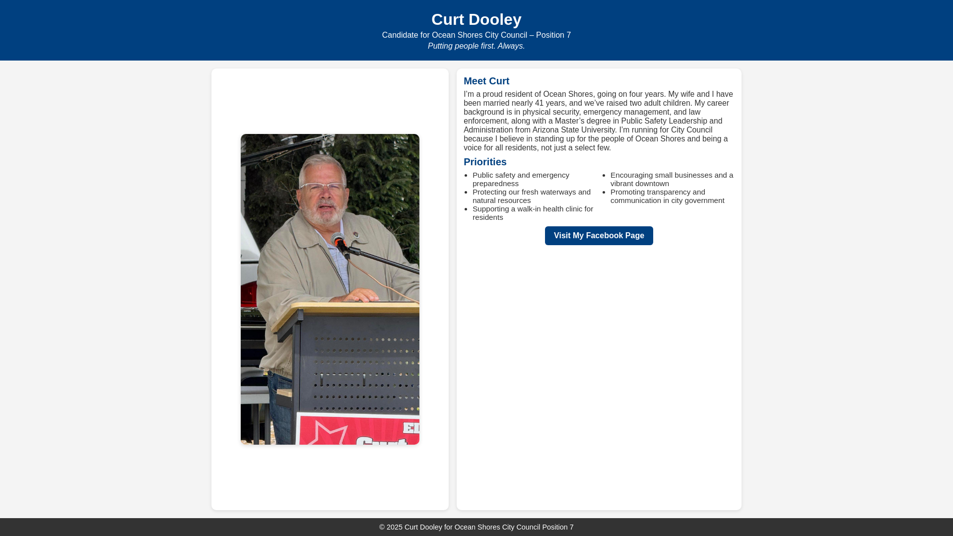website screenshot of https://curtdooley.com/
