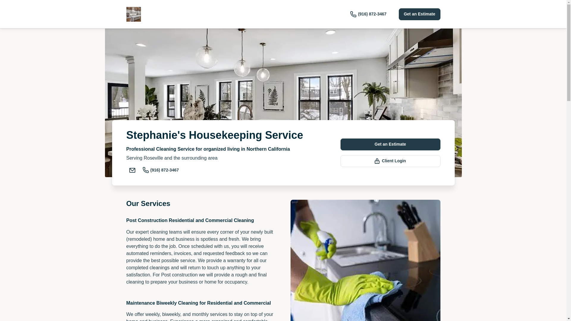website screenshot of https://stephnorcalcleaning.com/