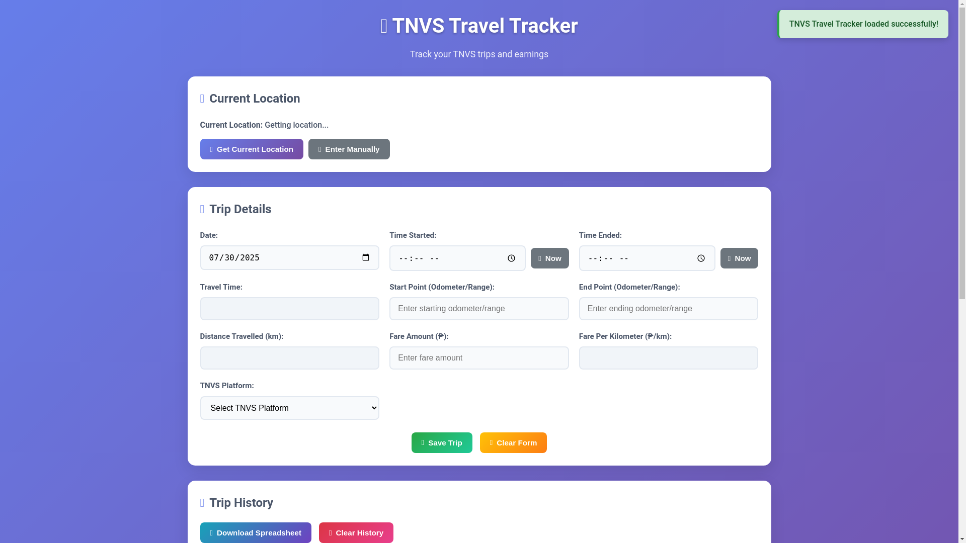 website screenshot of https://tripdatarecorder.pages.dev/