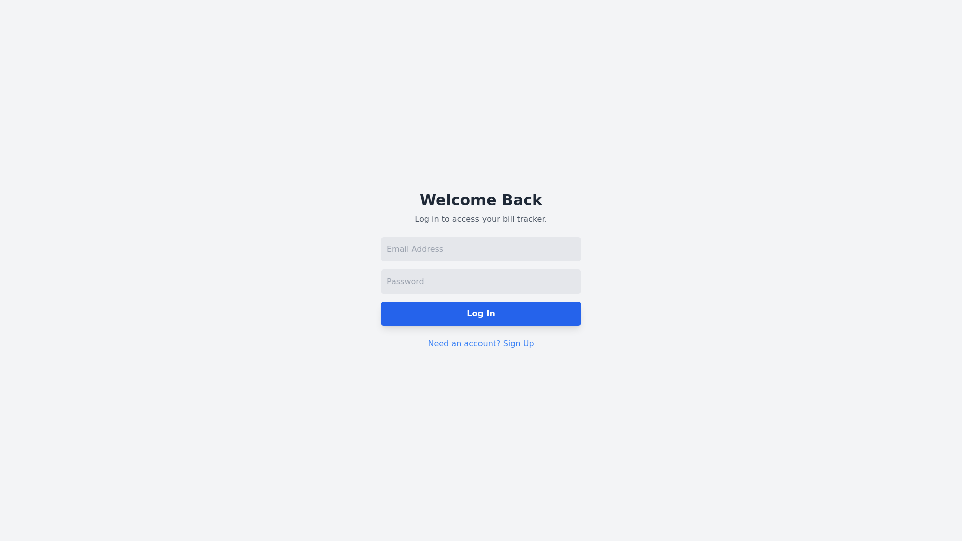 website screenshot of https://bill-tracker-3zp.pages.dev/