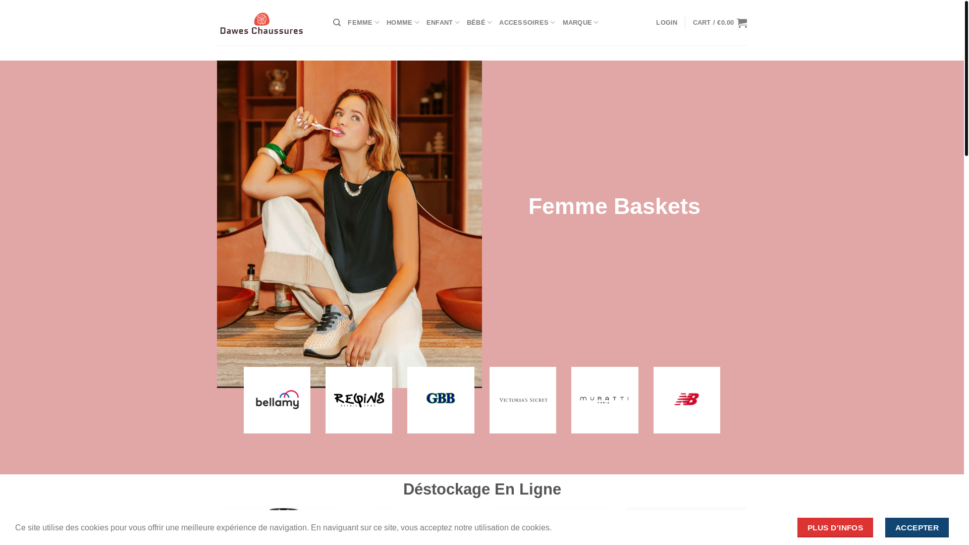 website screenshot of https://daweschaussures.com/