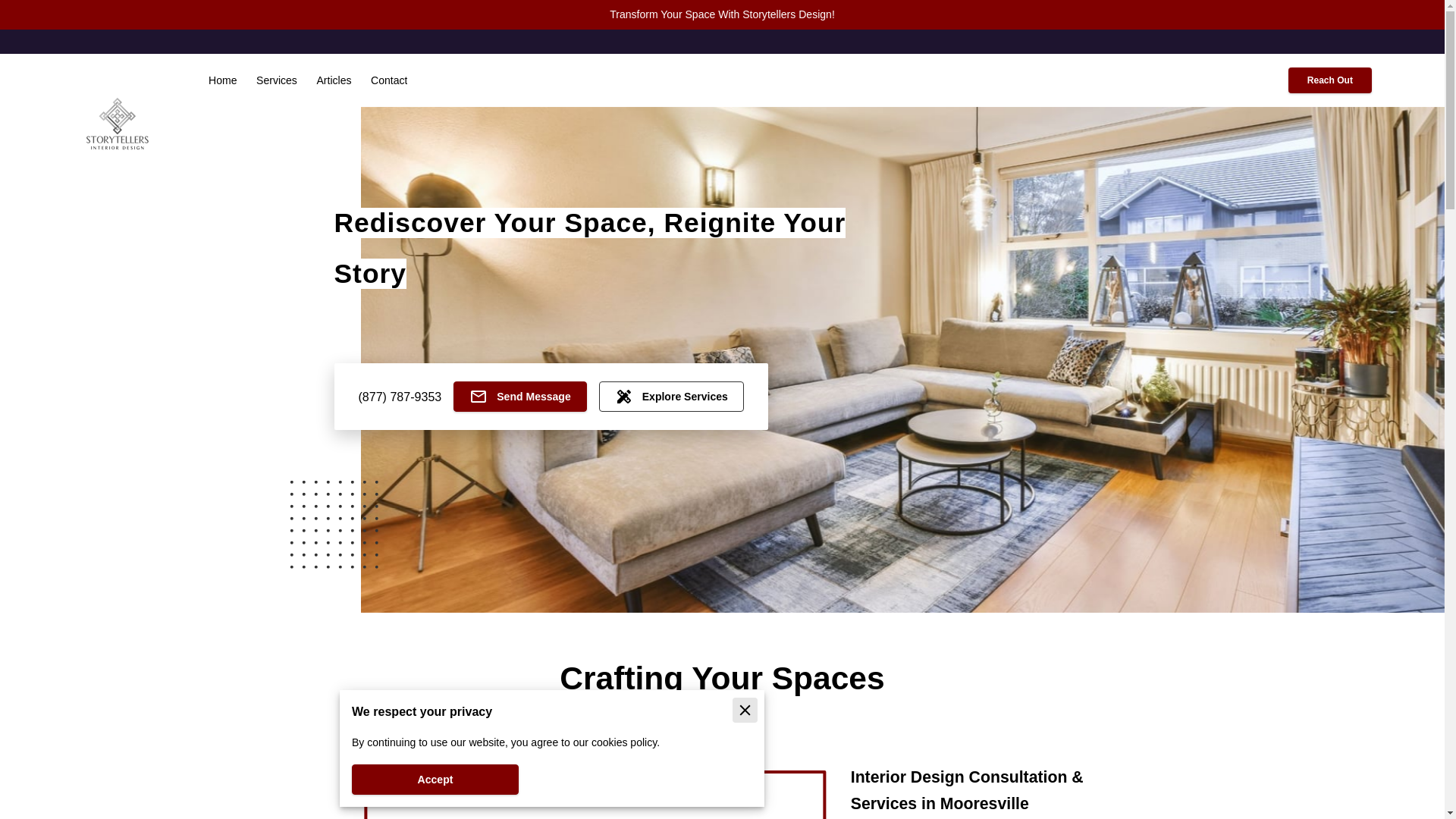 website screenshot of https://storytellersinteriordesign.com/