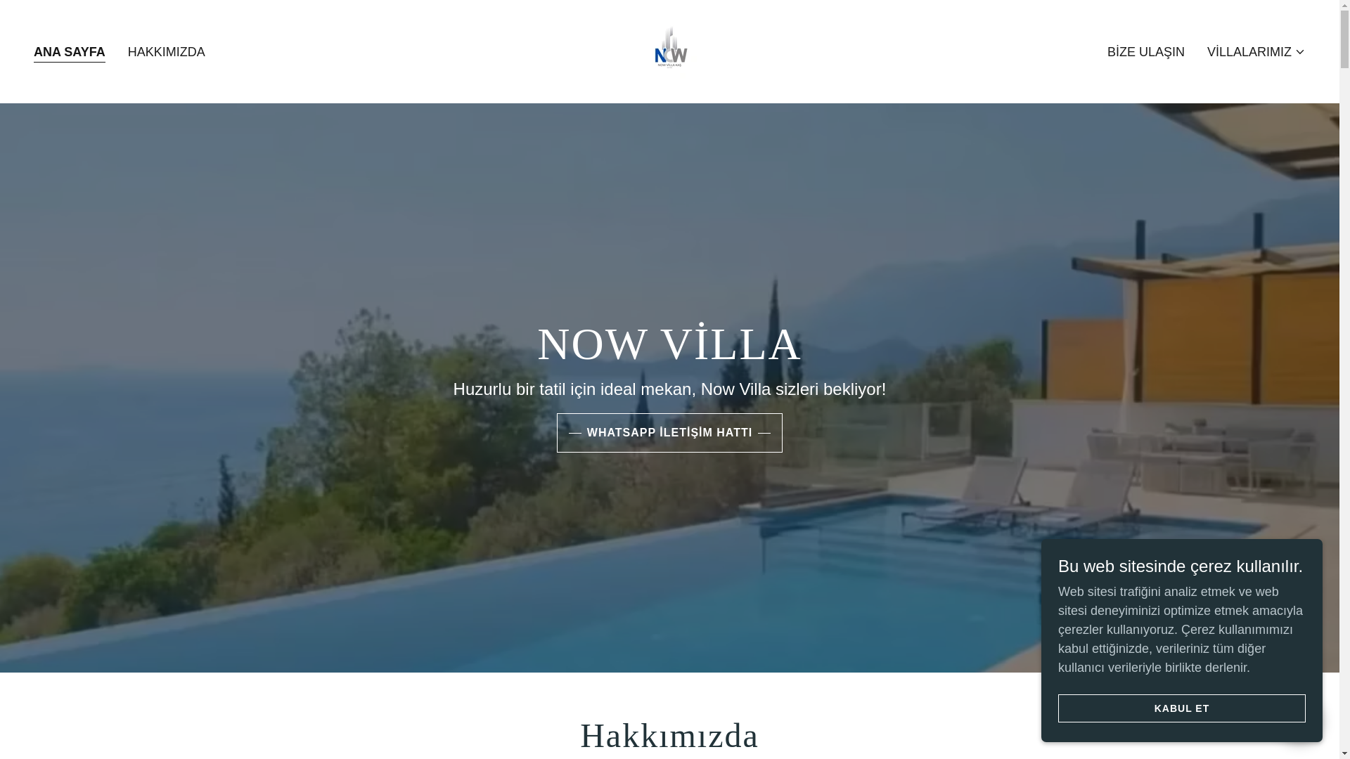 website screenshot of https://nowvillakas.com/