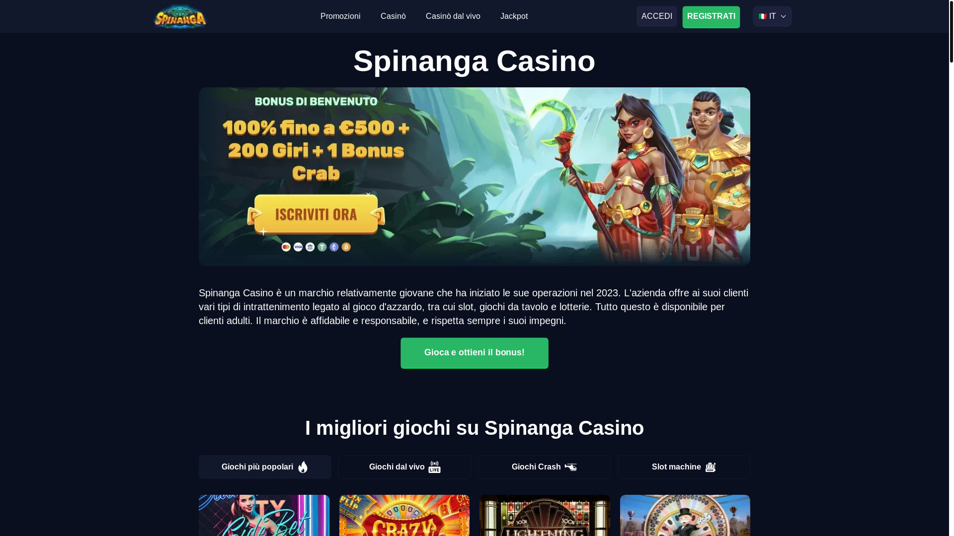 website screenshot of https://spinangacasinos-it-2195.pages.dev/