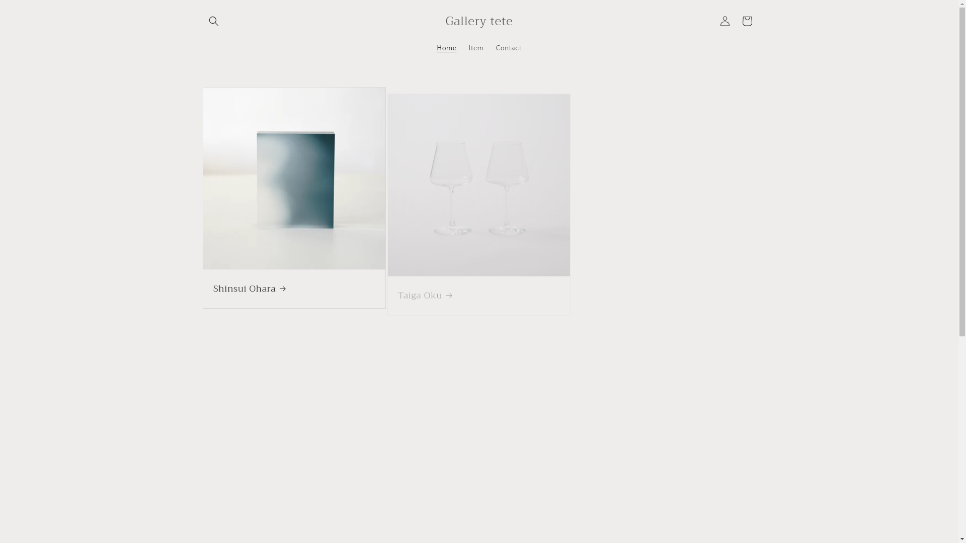 website screenshot of https://gallerytete.com/