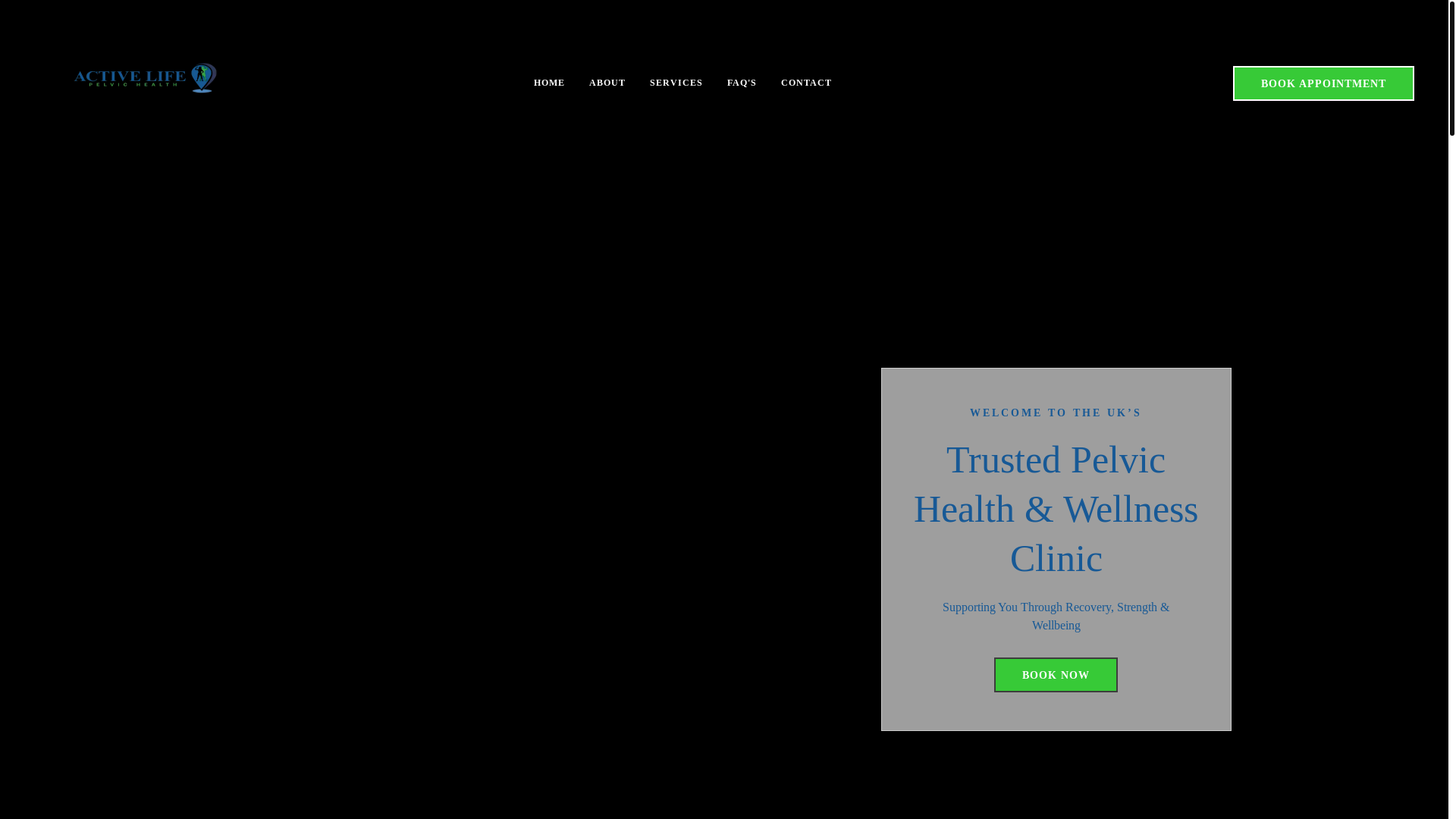 website screenshot of https://activelifepelvichealth.uk/