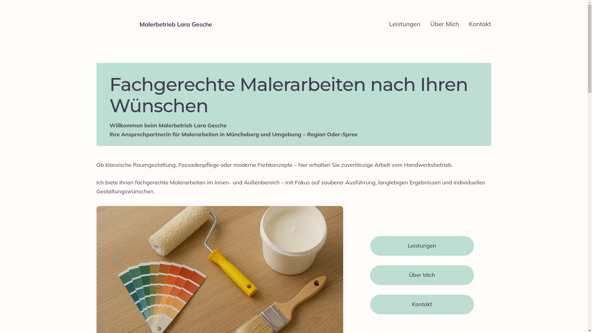 website screenshot of https://malerbetrieb-gesche.de/