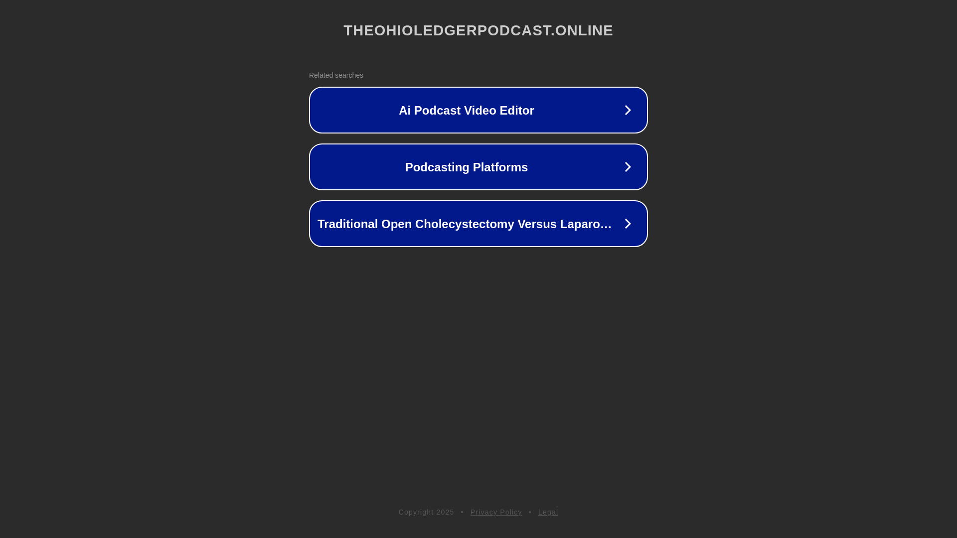 website screenshot of https://theohioledgerpodcast.online/