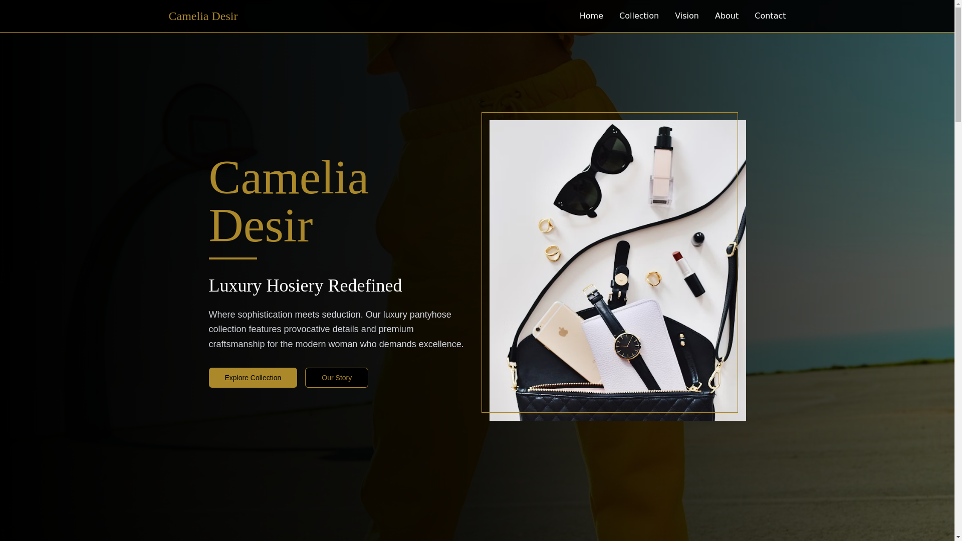 website screenshot of https://cameliadesir.com/