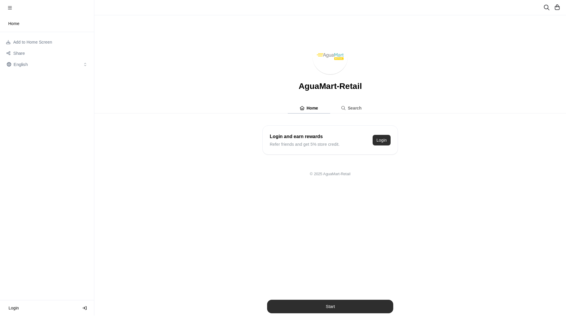 website screenshot of https://aguamart-retail.com/