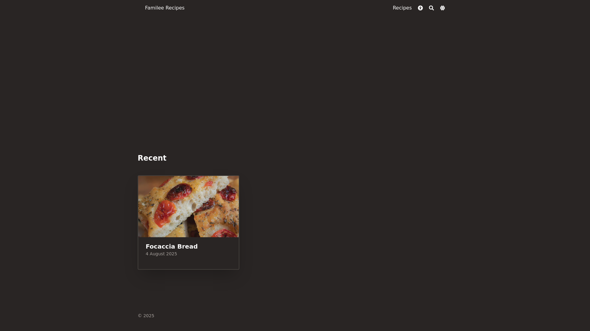 website screenshot of https://familee-recipes.pages.dev/