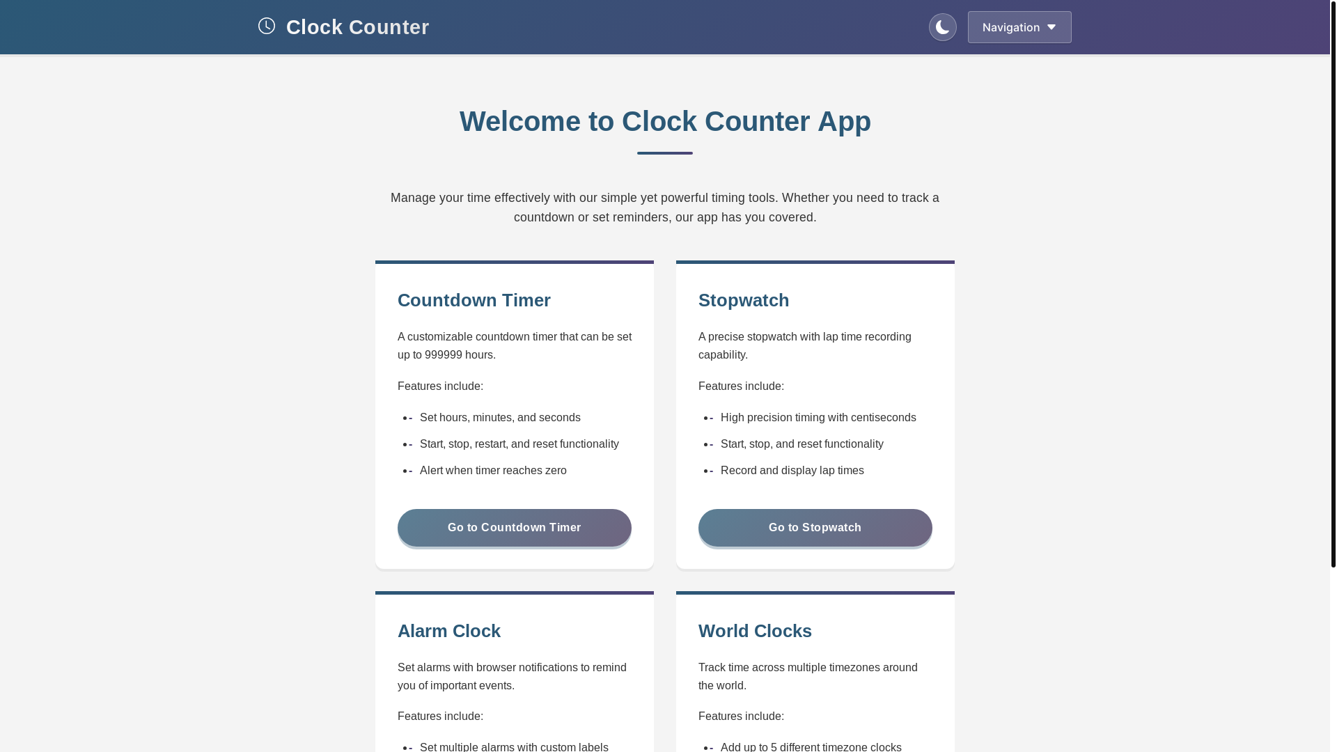 website screenshot of https://clock-counter.pages.dev/