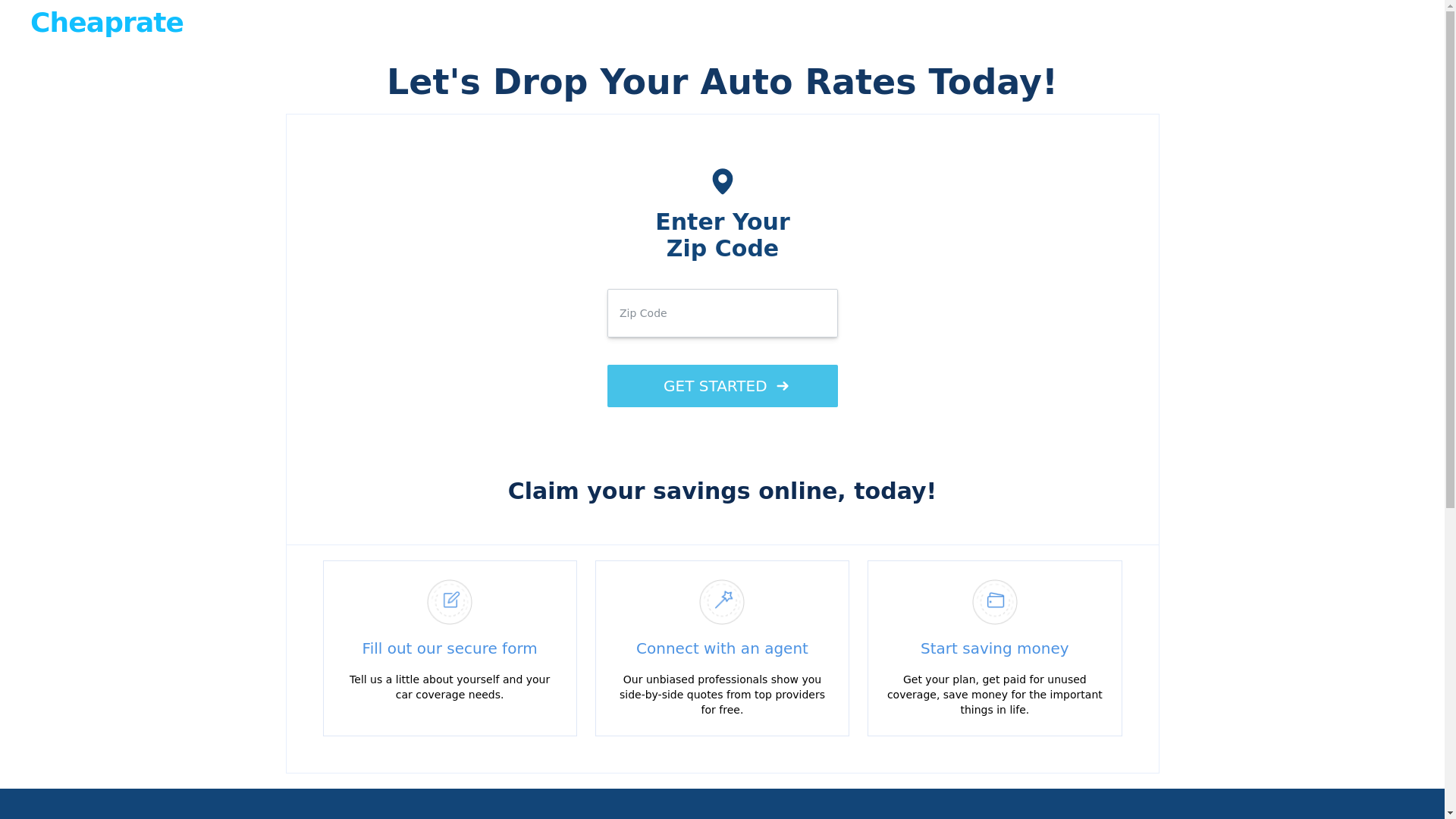 website screenshot of https://cheaprate.ai/