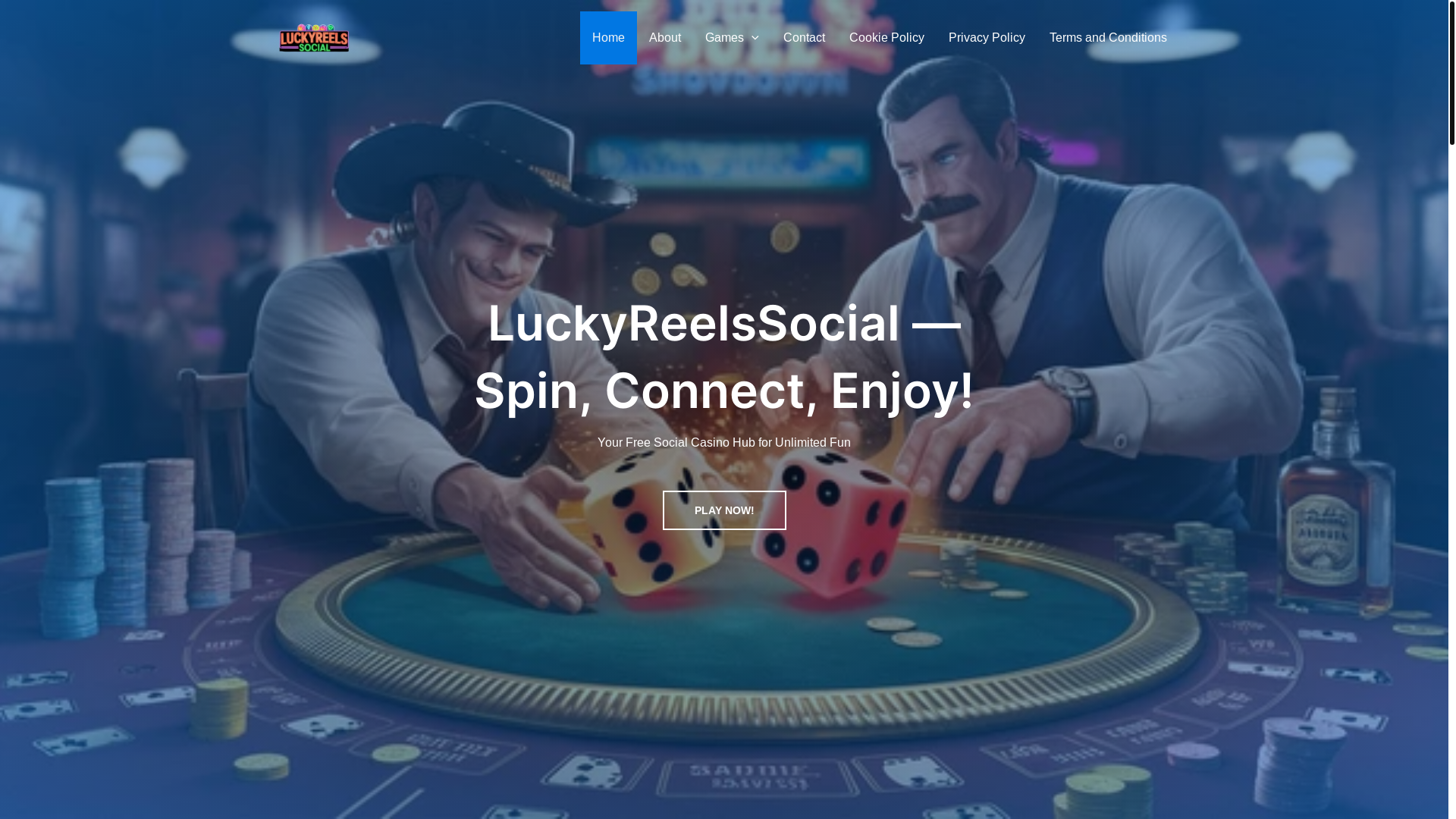 website screenshot of https://theluckyreelssocial.com/