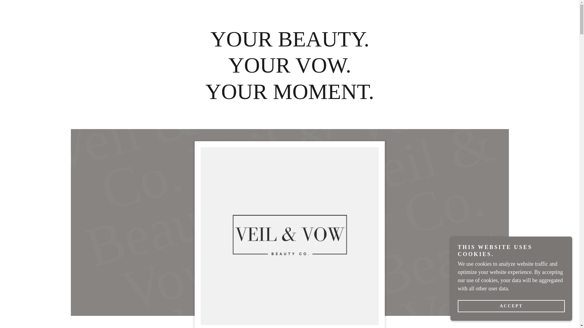 website screenshot of https://veilandvowbeautyco.com/