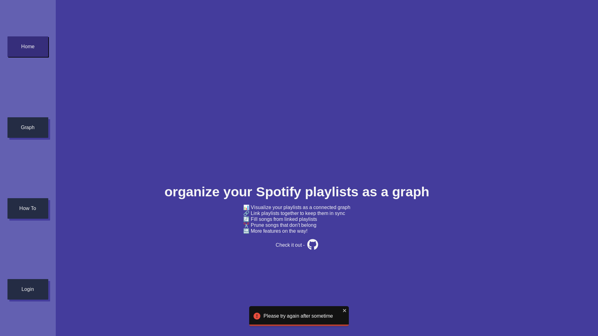 website screenshot of https://spotify-manager-web.pages.dev/