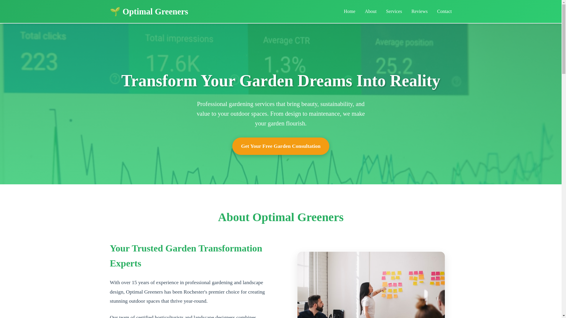 website screenshot of https://optimalgreeners.qpon/