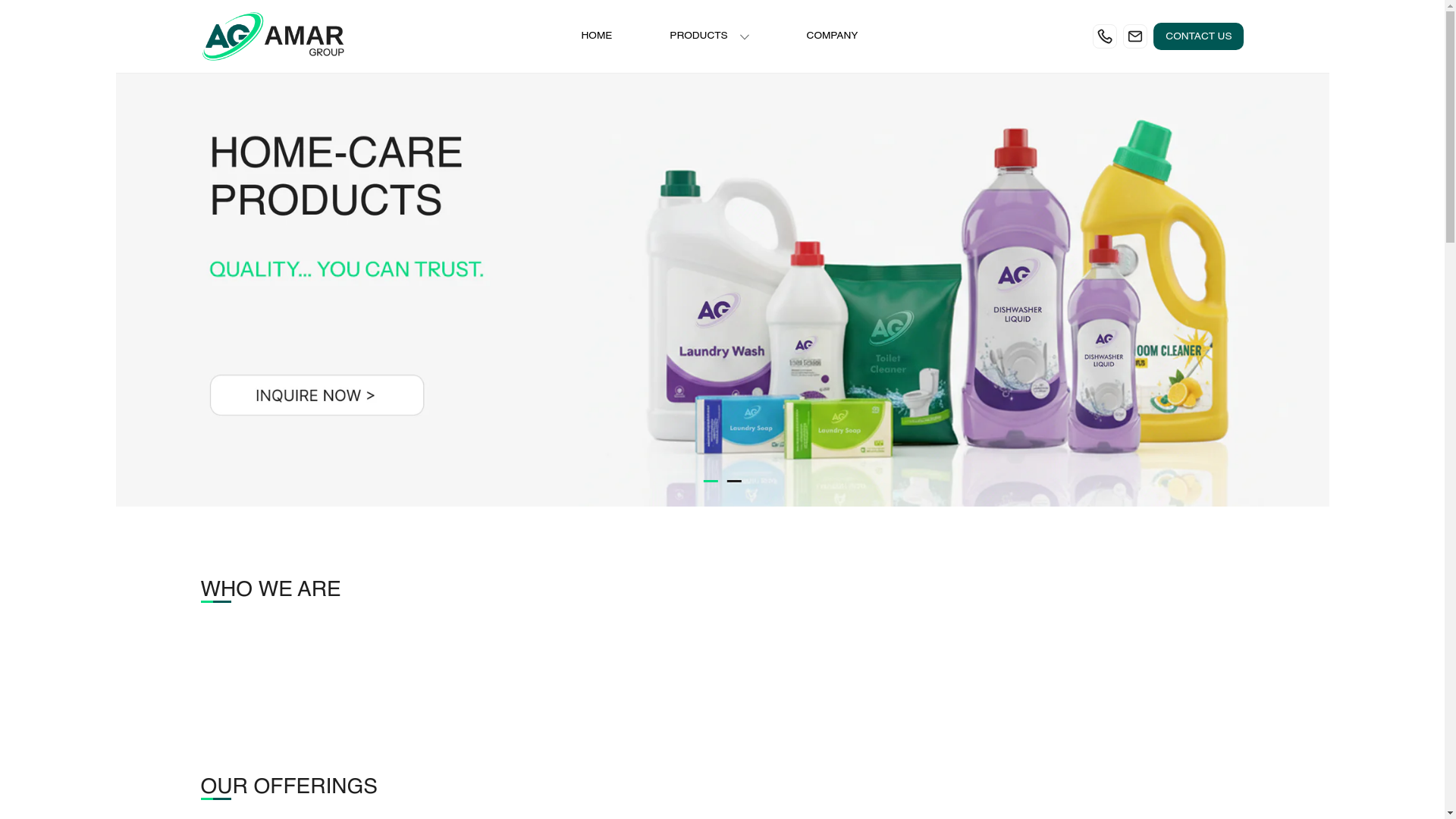 website screenshot of https://amargroupglobal.com/