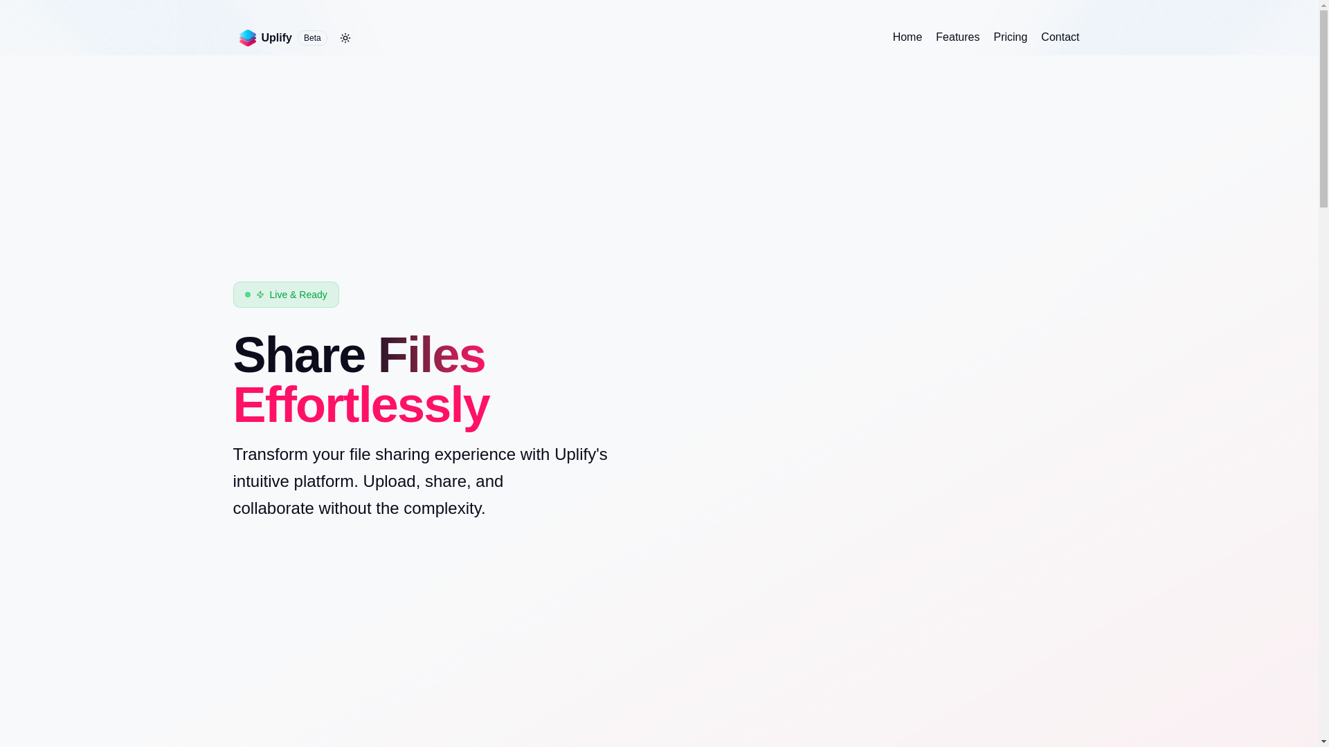 website screenshot of https://uplify-landing.pages.dev/