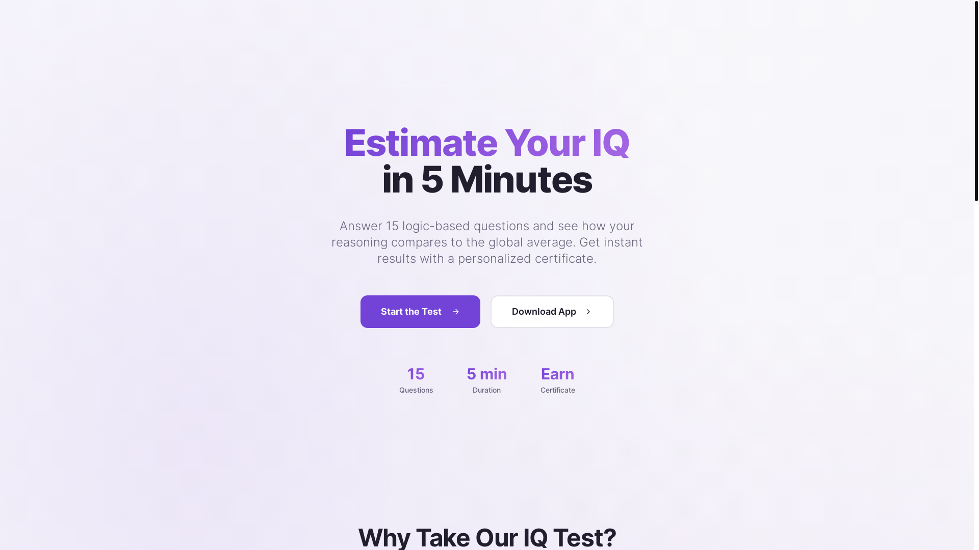 website screenshot of https://iqladder.online/