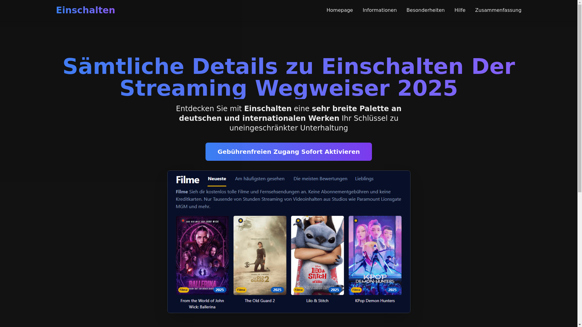 website screenshot of https://einschalten-469h.pages.dev/