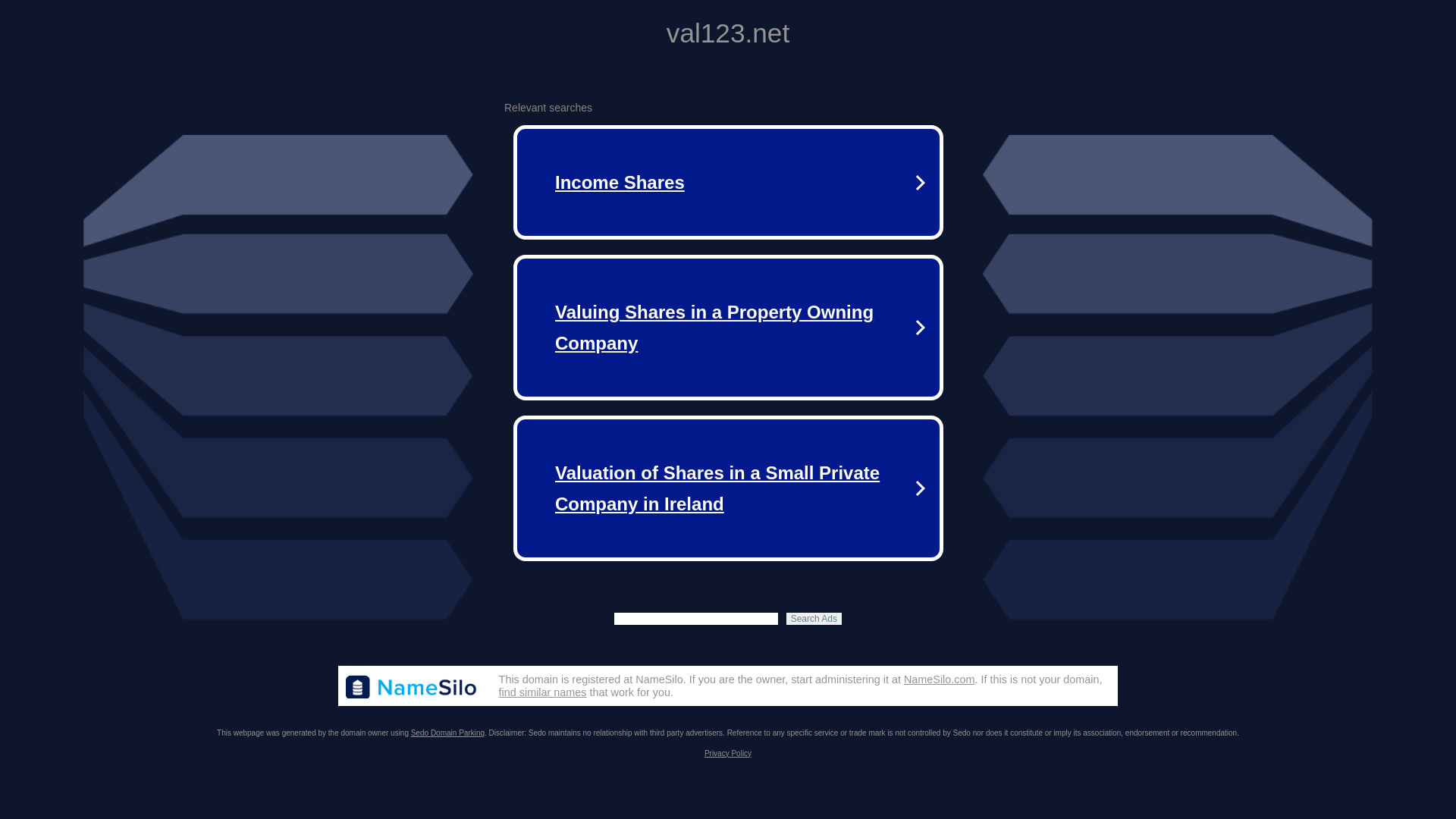 website screenshot of https://val123.net/