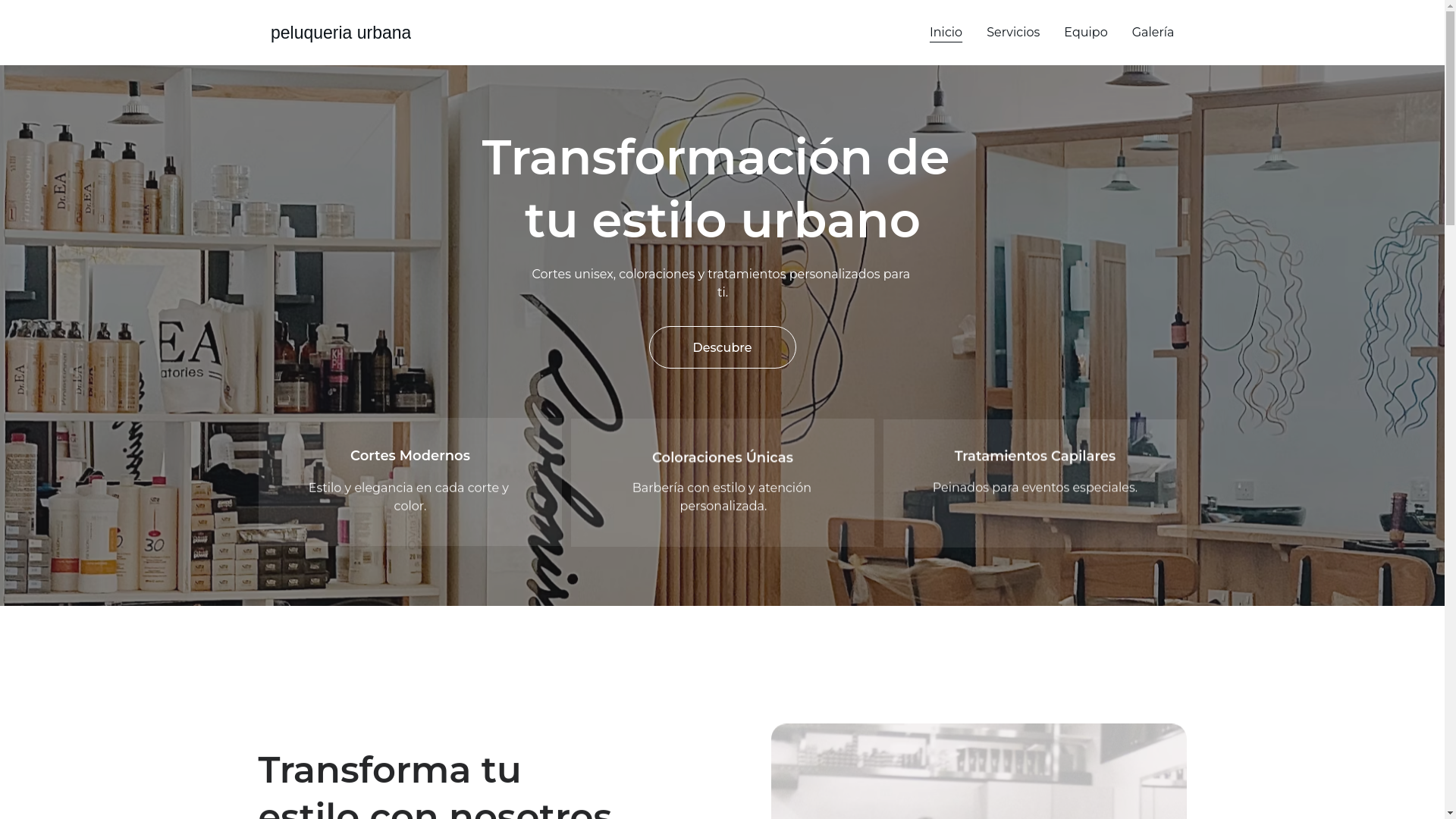 website screenshot of https://peluqueriaurbana.fun/