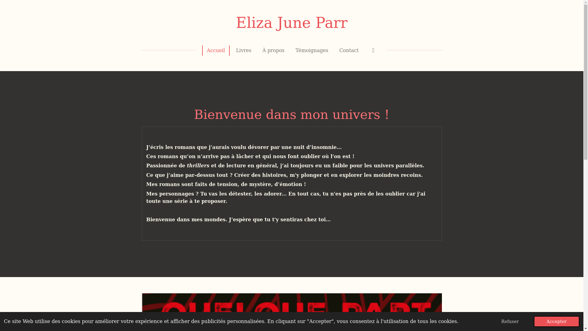 website screenshot of https://elizajuneparr.fr/