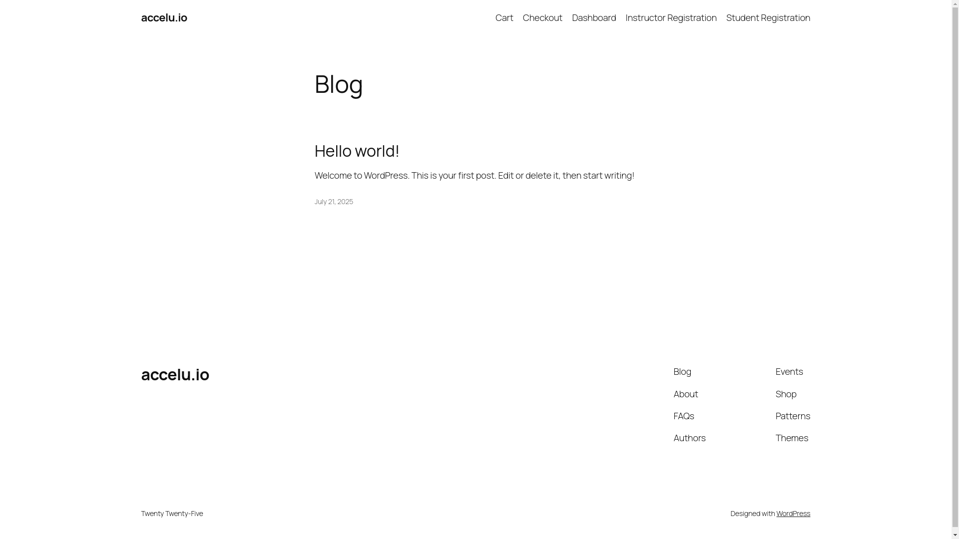 website screenshot of https://accelu.io/