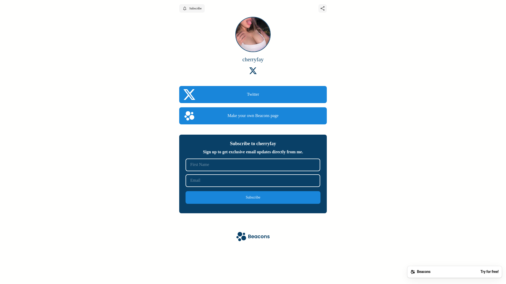 website screenshot of https://cherryfay.live/