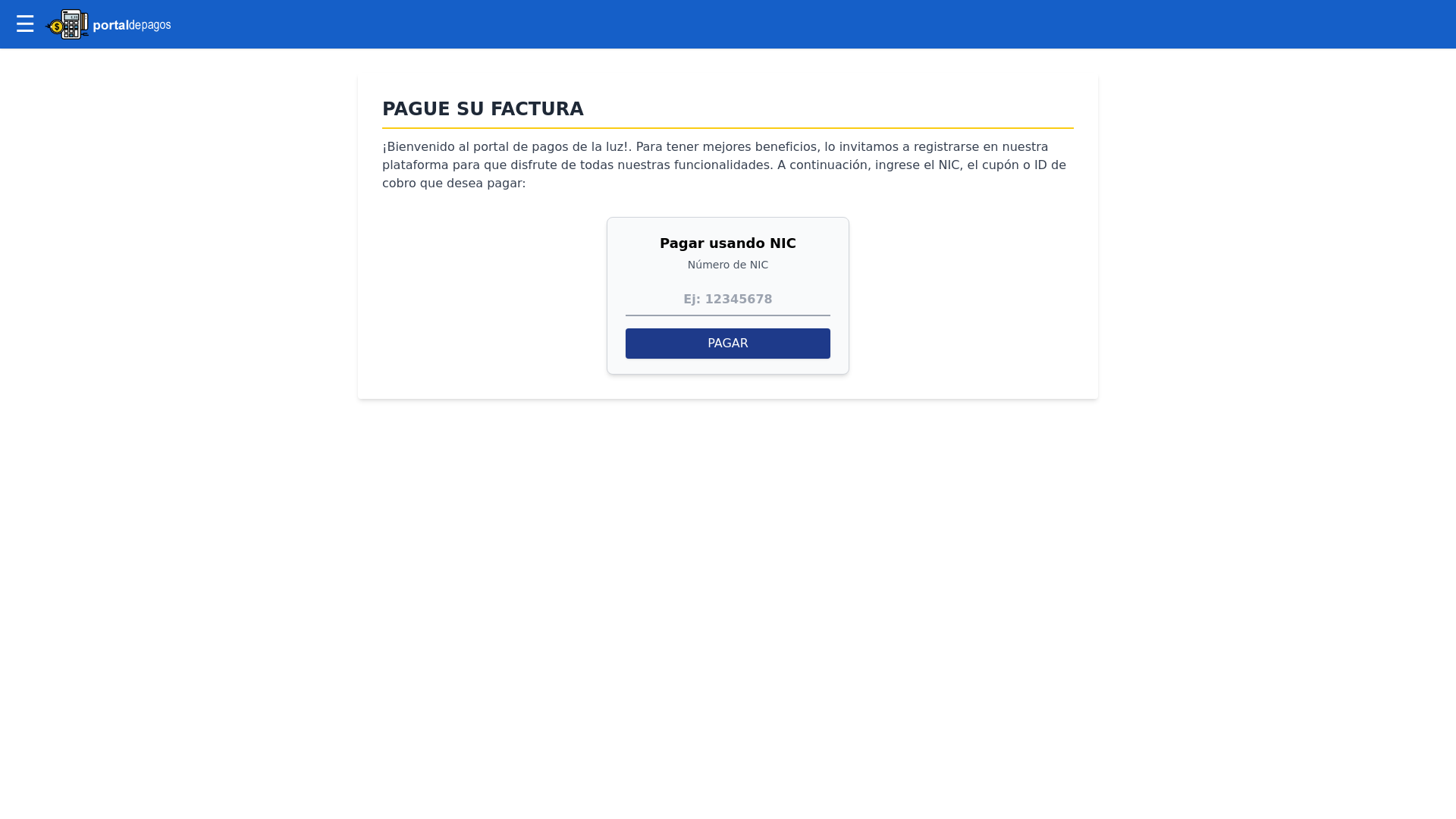 website screenshot of https://caribesol-facturas.lat/