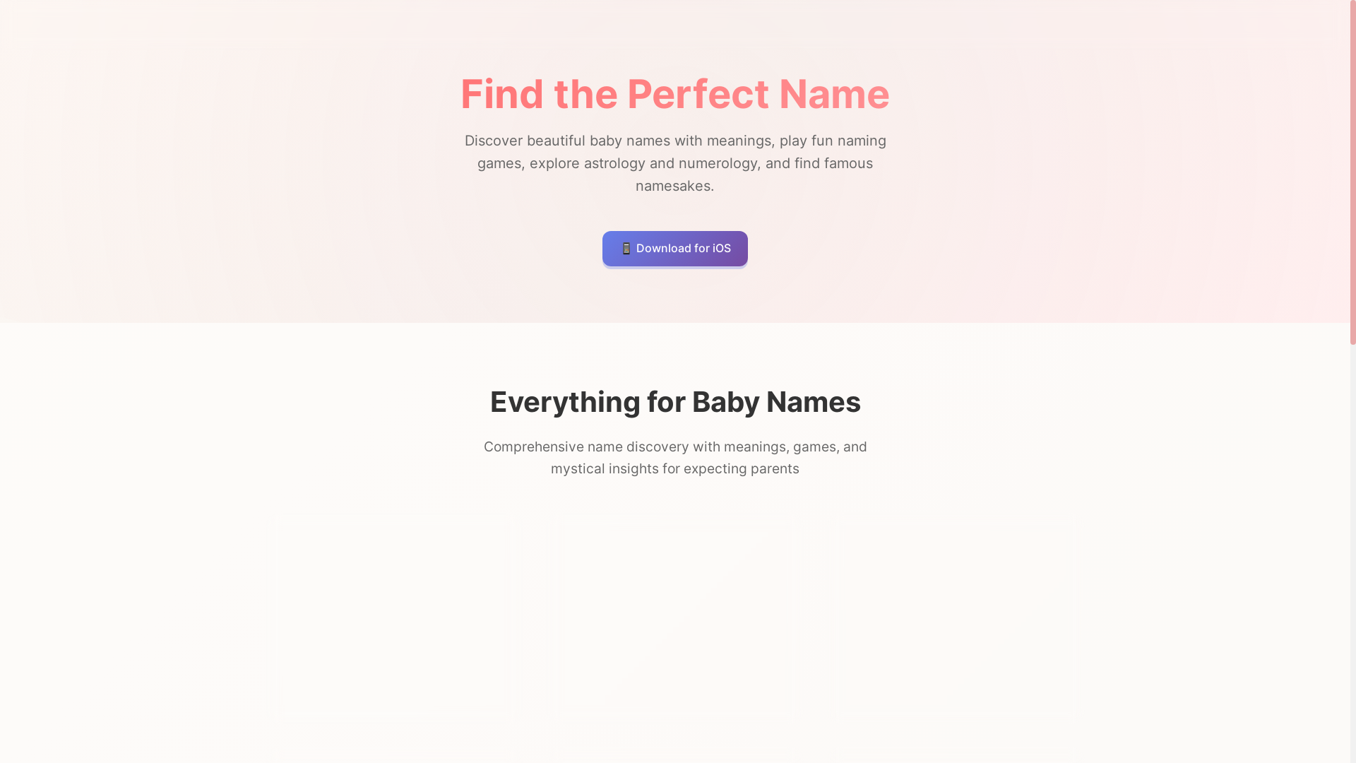 website screenshot of https://namino.online/