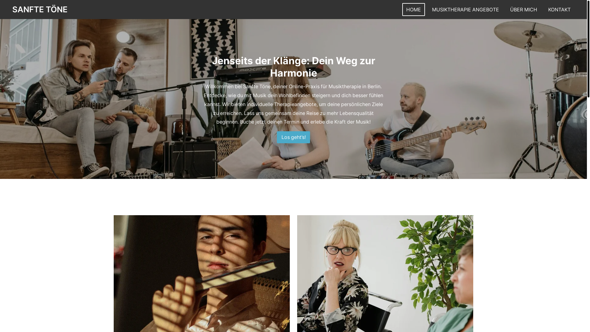 website screenshot of https://sanftetoene.com/