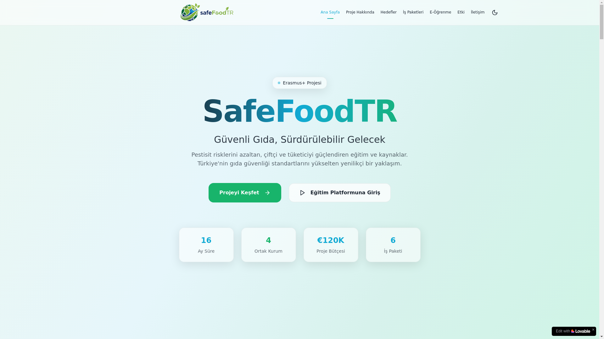 website screenshot of https://safefoodtr.com/