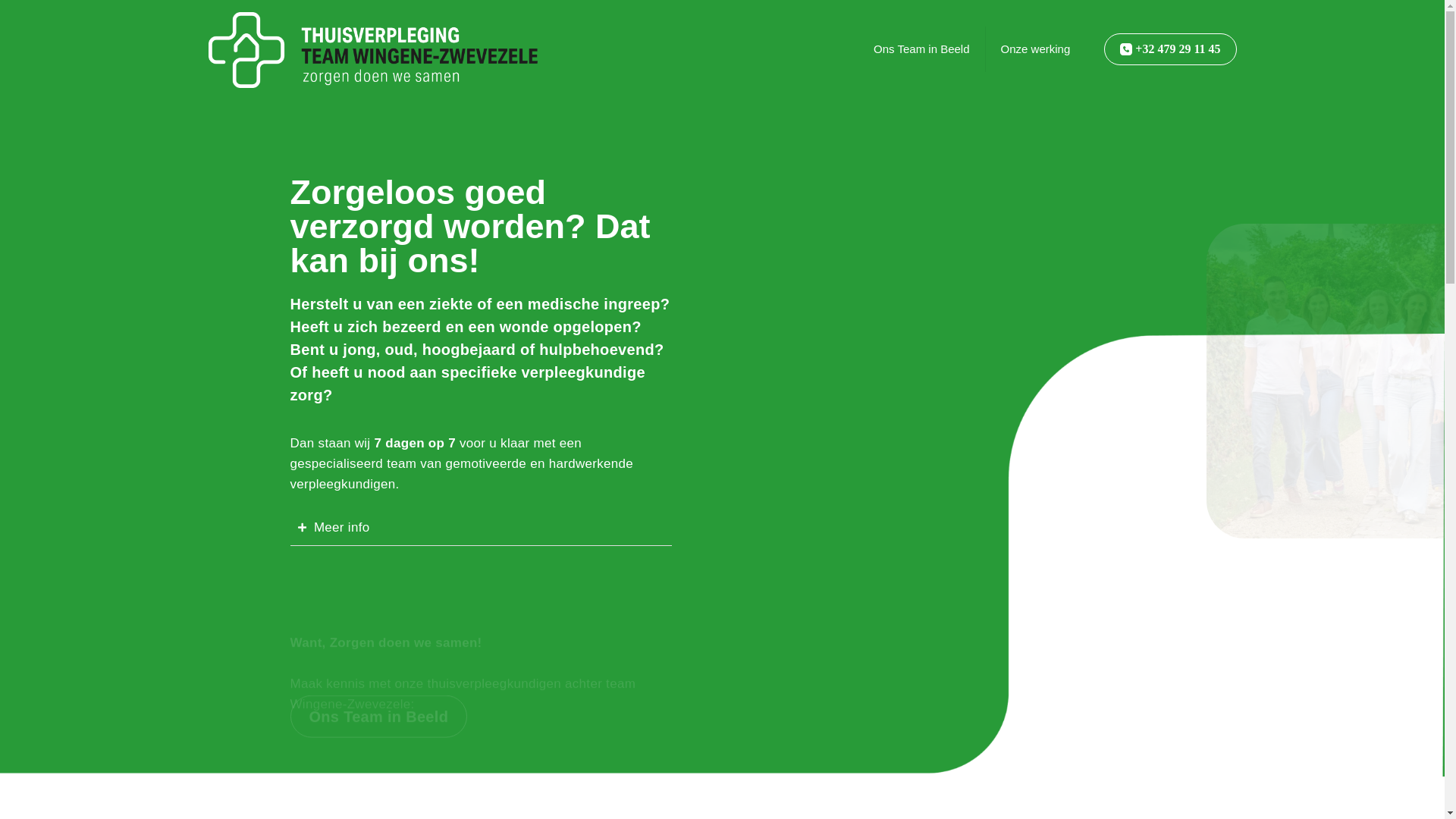 website screenshot of https://thuisverpleging-wz.be/