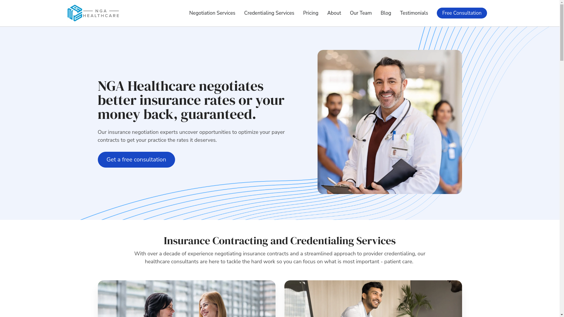 website screenshot of https://thengahealthcarenow.com/