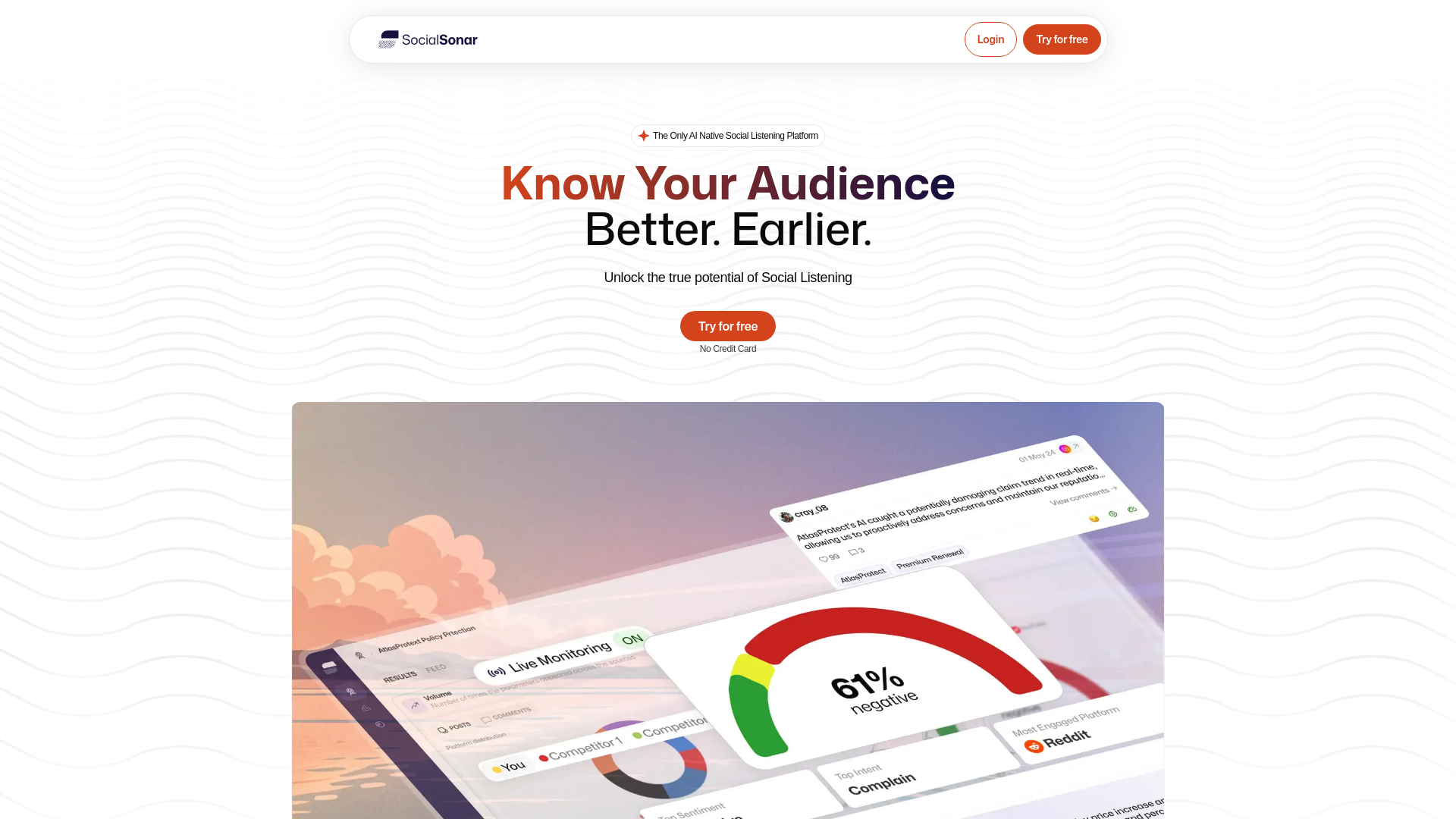website screenshot of https://socialsonar.app/