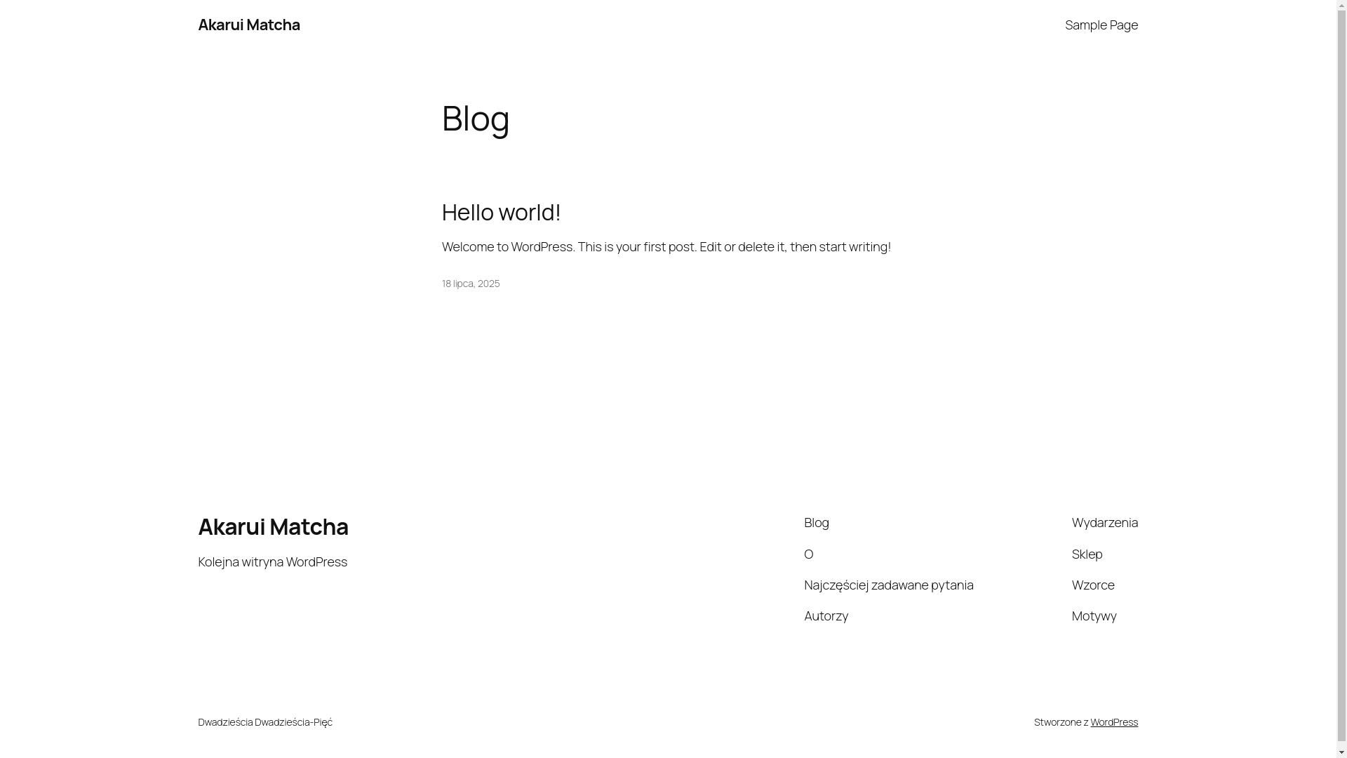 website screenshot of https://akaruimatcha.pl/
