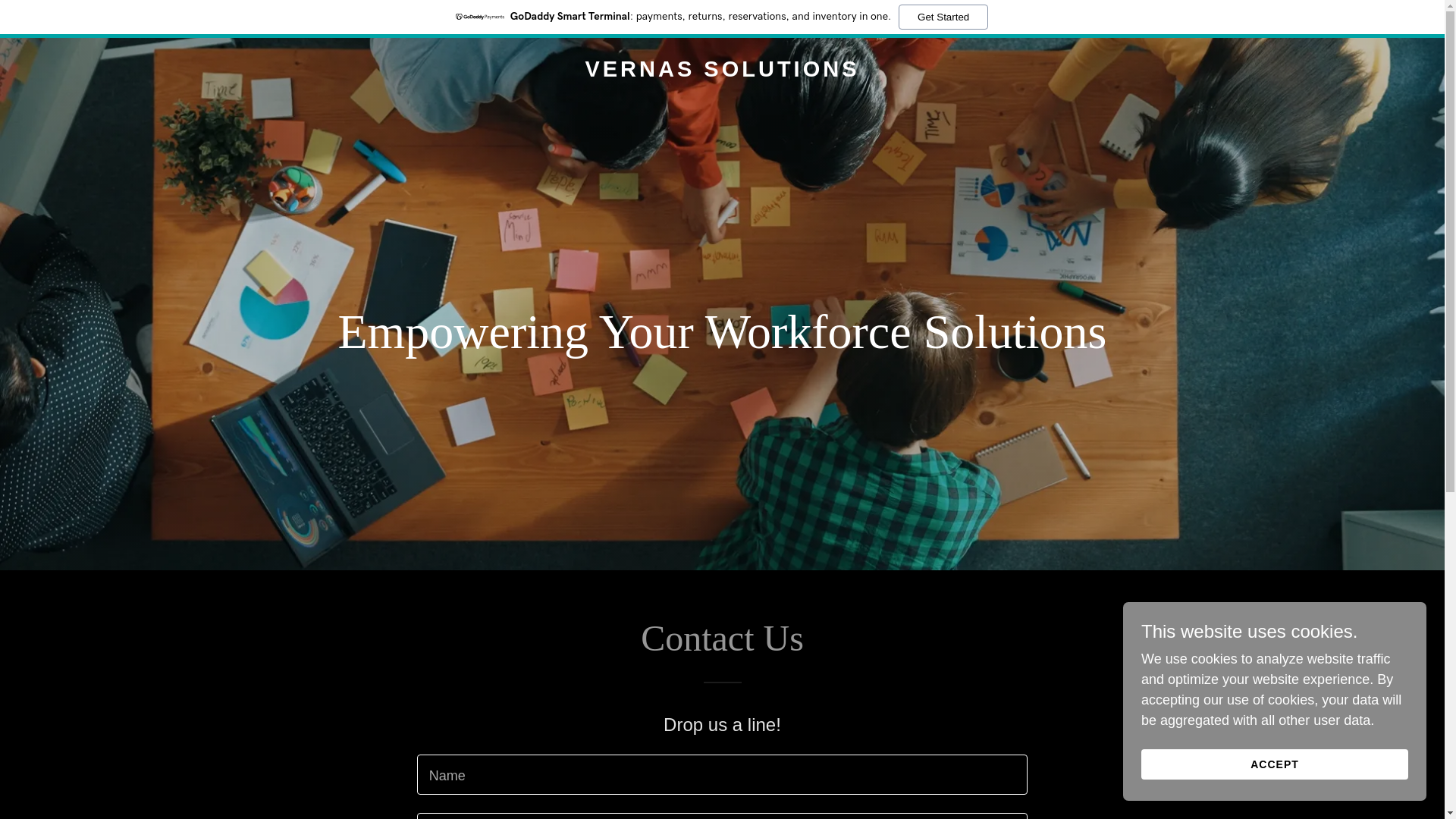 website screenshot of https://vernassolutions.com/