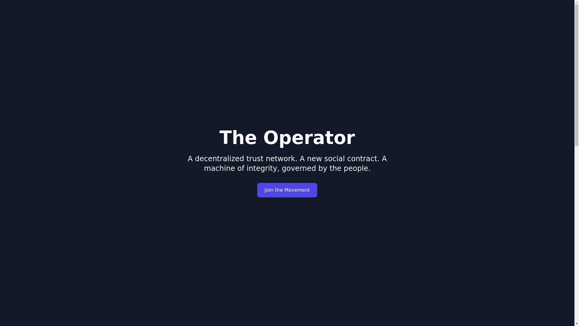 website screenshot of https://operatorcontinuum.net/