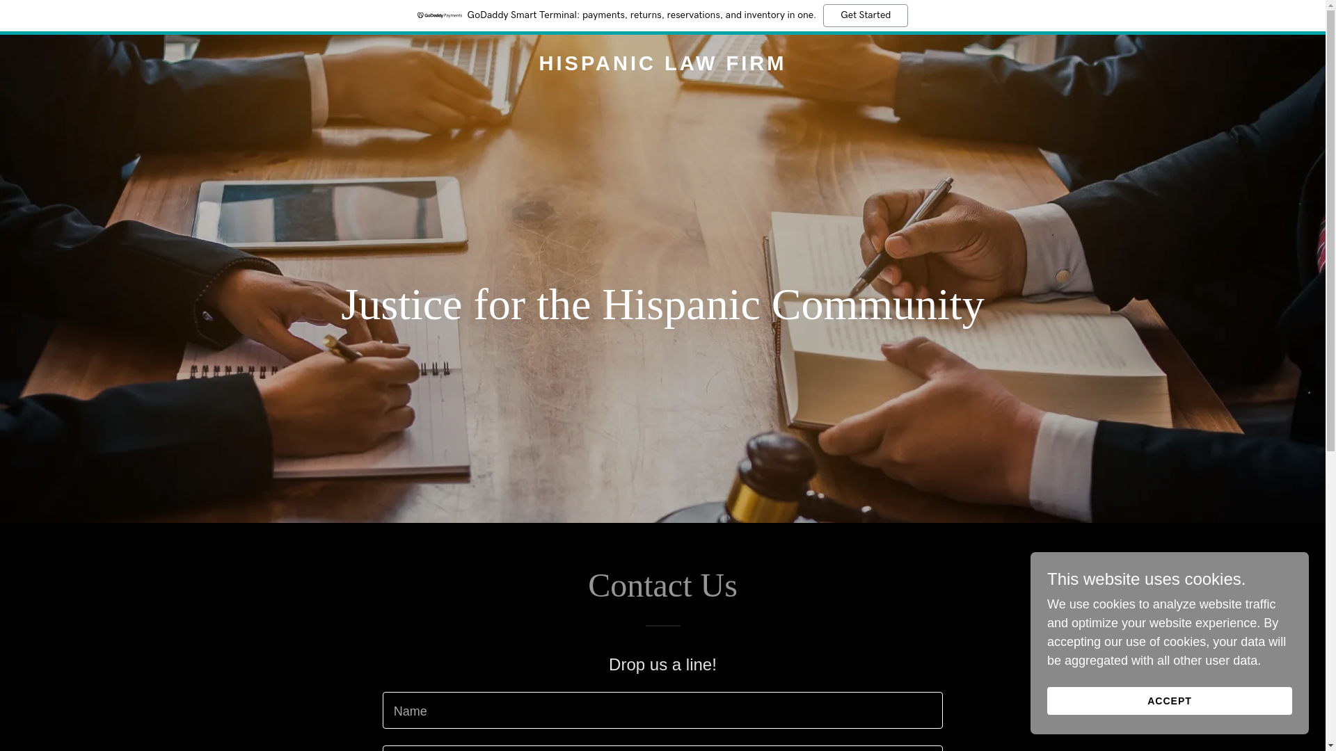 website screenshot of https://thehispaniclawfirm.com/