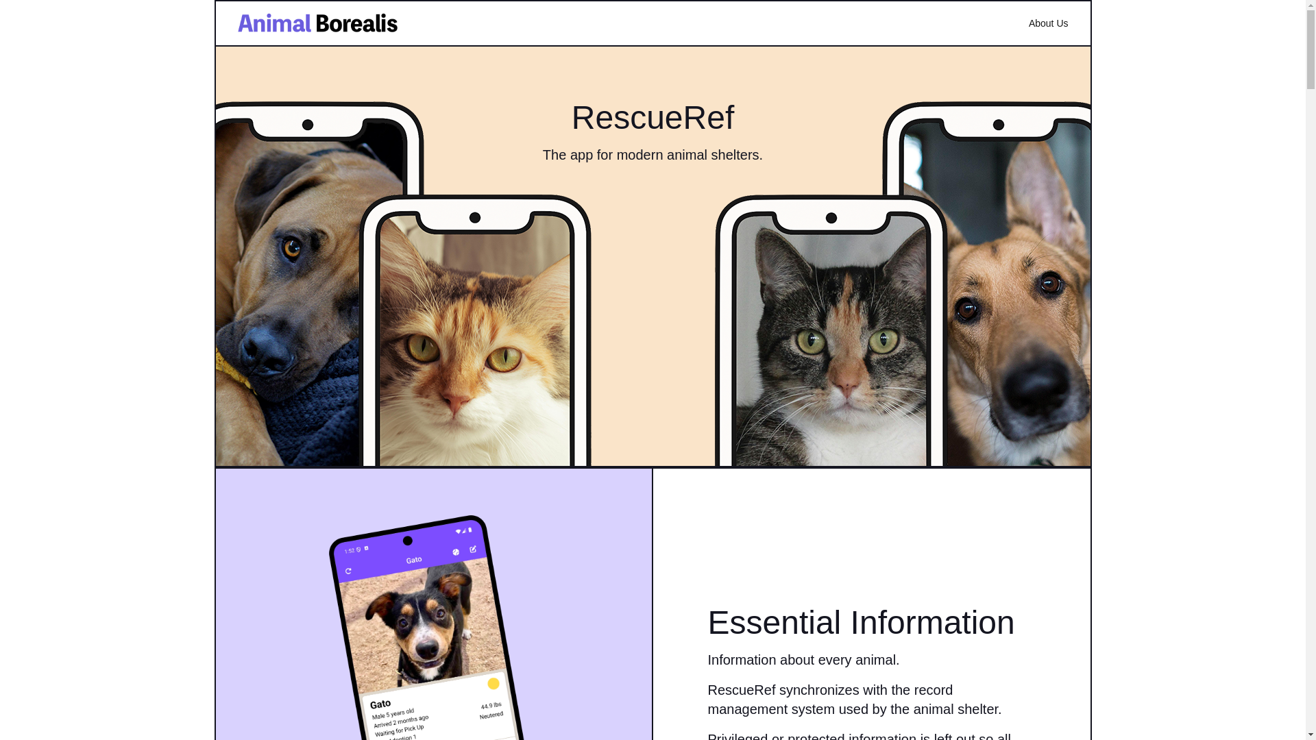 website screenshot of https://animalborealis.org/