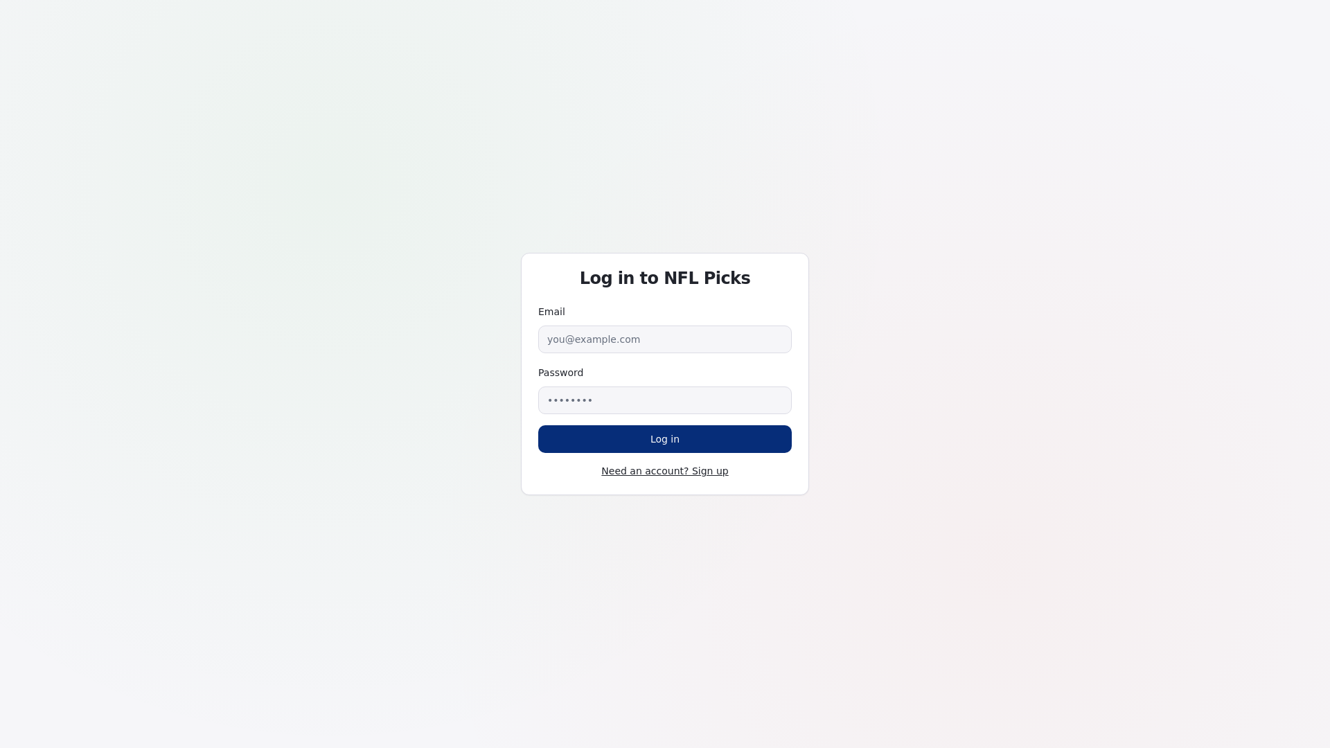 website screenshot of https://stagger-inn-season-long-pickem.com/