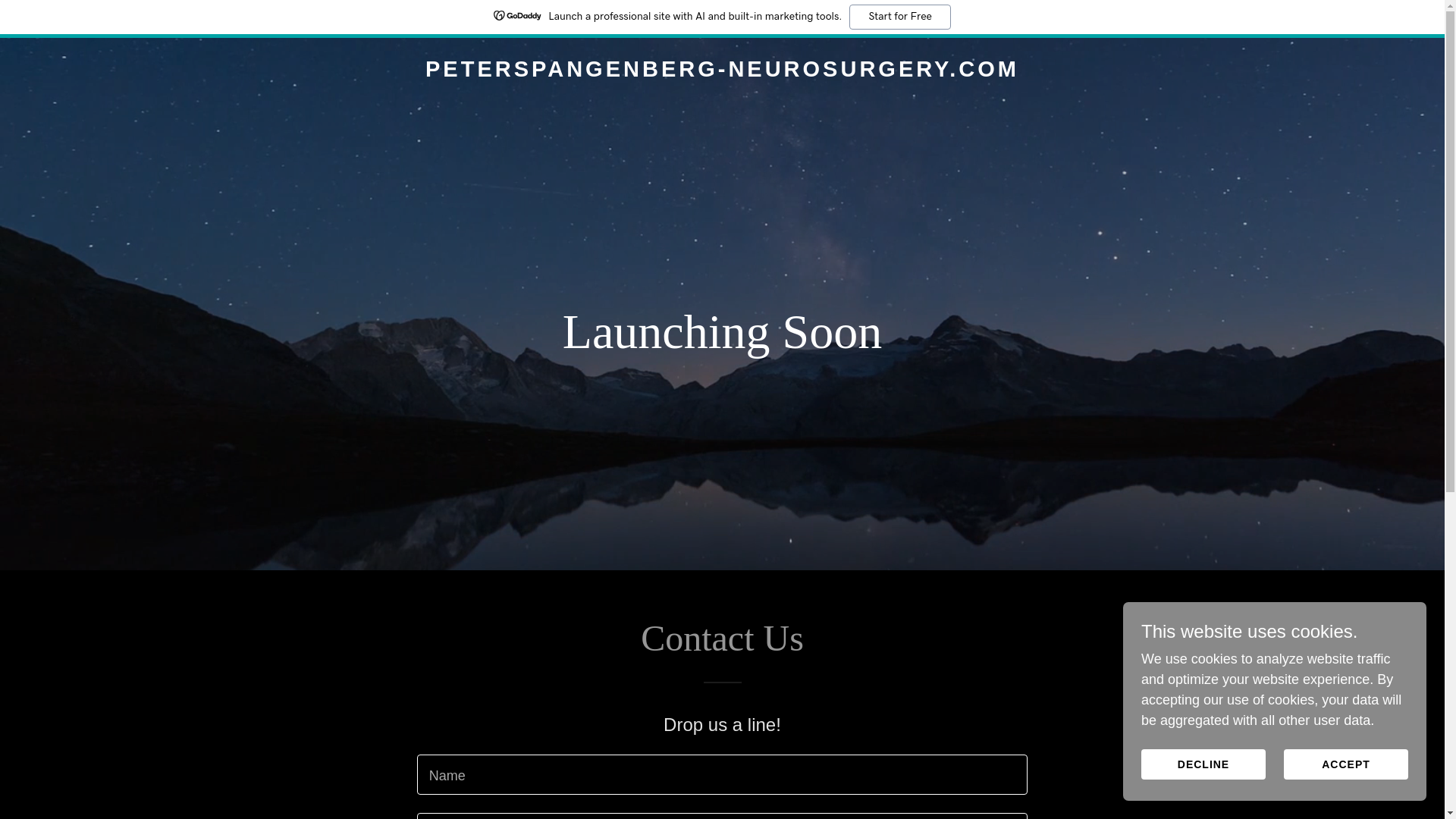 website screenshot of https://peterspangenberg-neurosurgery.com/