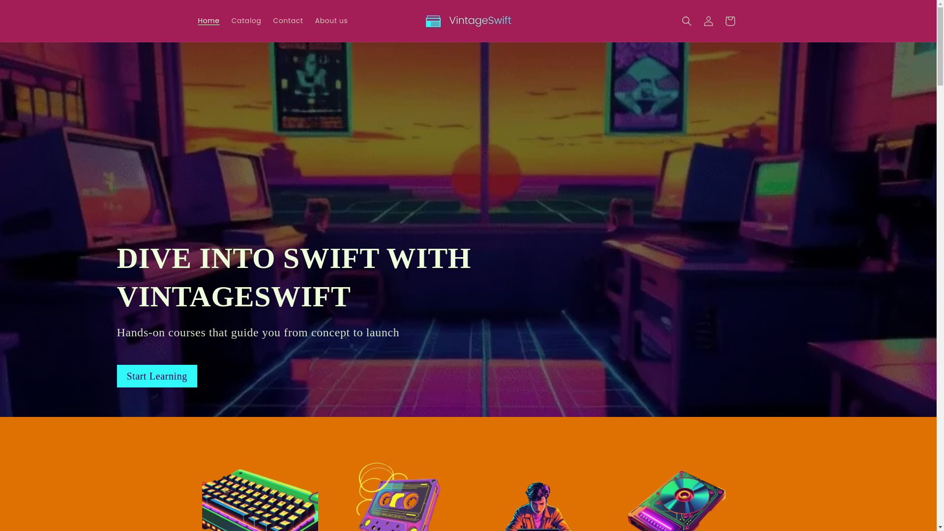 website screenshot of https://vintageswift.net/